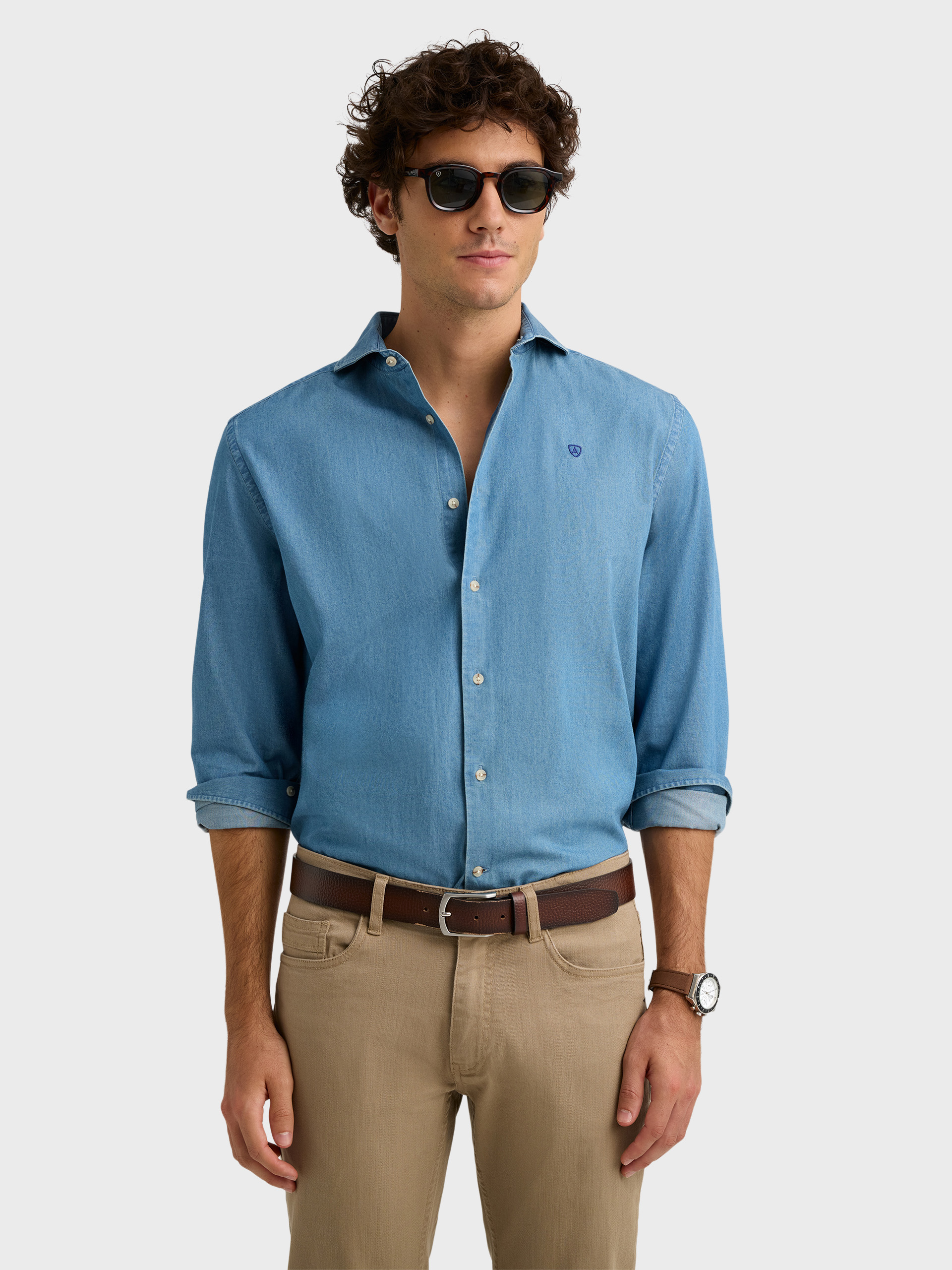 CAMISA DENIM JACK AZUL