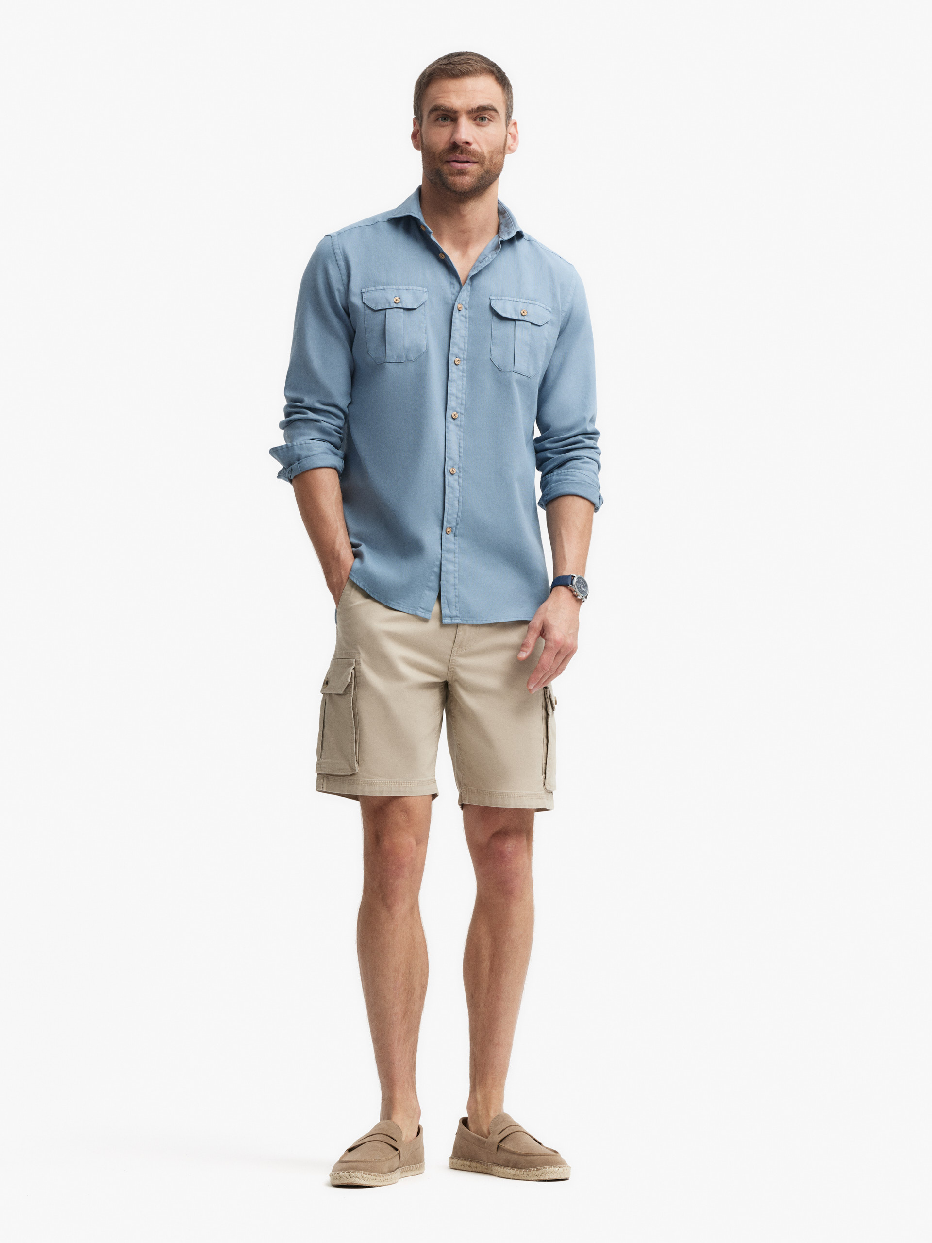 CAMISA PANAMA BOLSILLOS