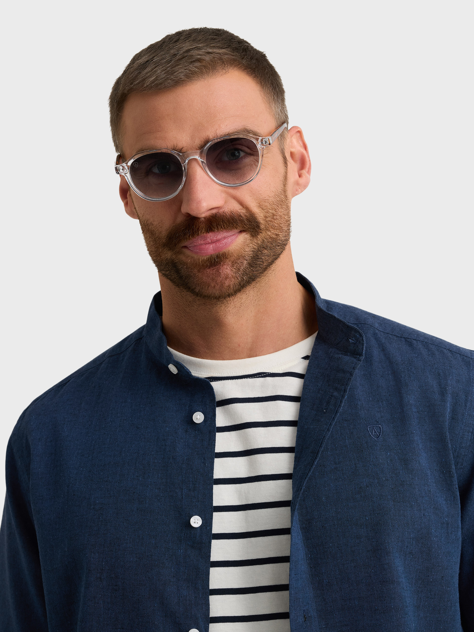 CAMISA LINO M.CORTA MAO