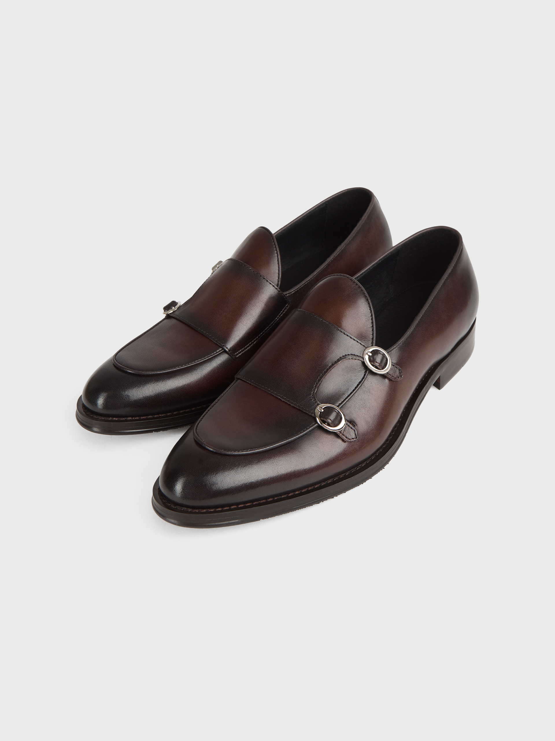 MOCASIN DOBLE HEBILLA MARR&Oacute;N