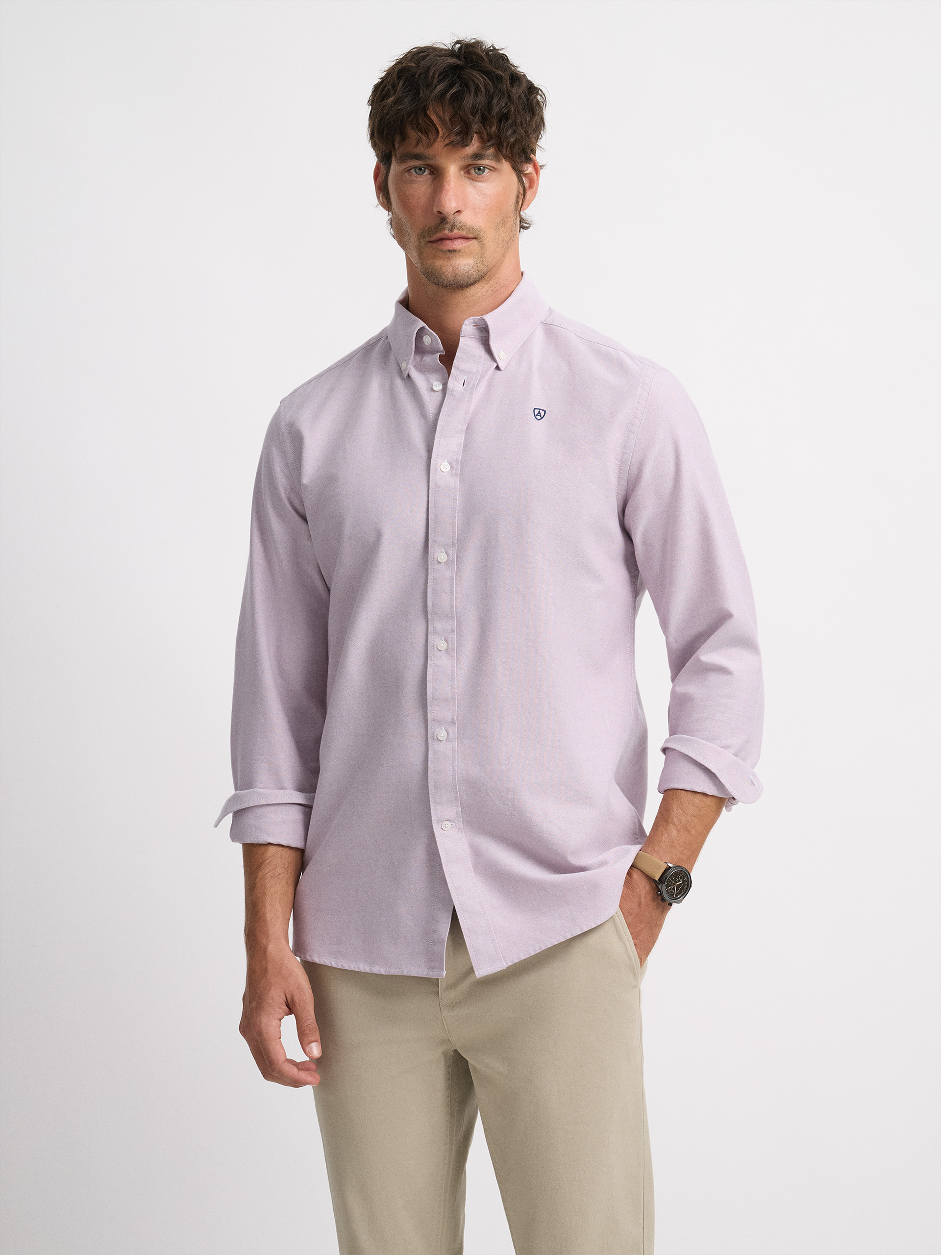 CAMISA OXFORD SOLID ROSA