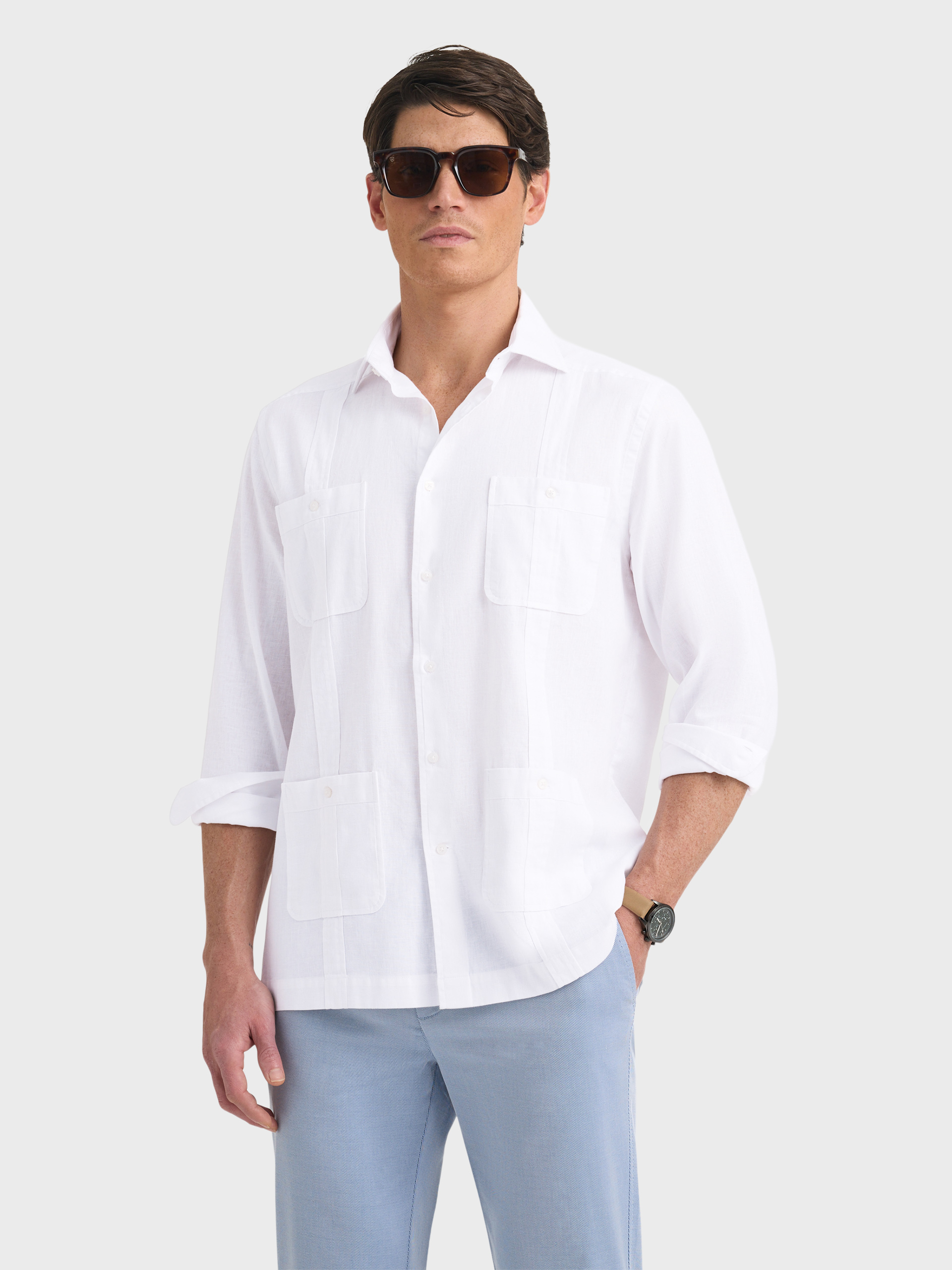 CUBANA LINO CHAMBRAY BLANCO