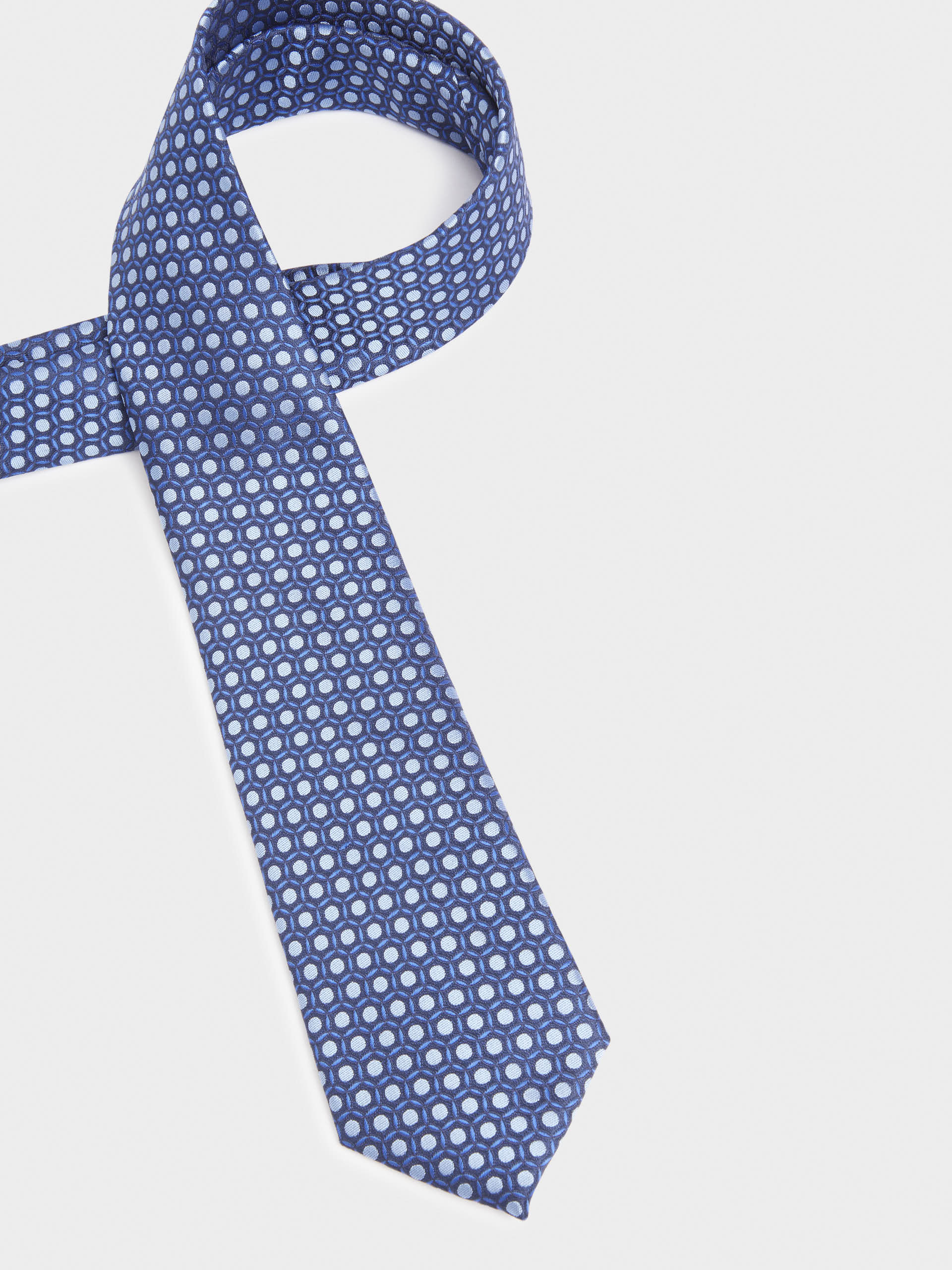 CORBATA JACQUARD MF AZUL MARINO