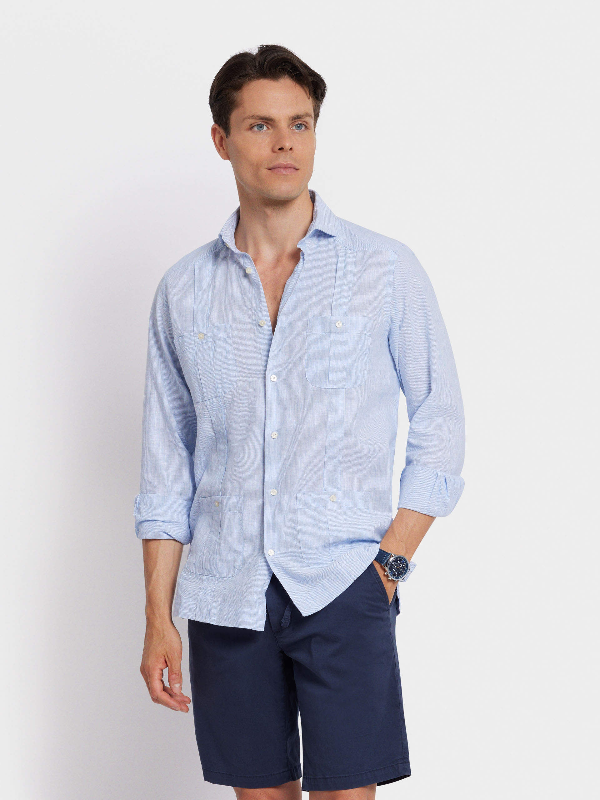 CUBANA MIL RAYAS AZUL