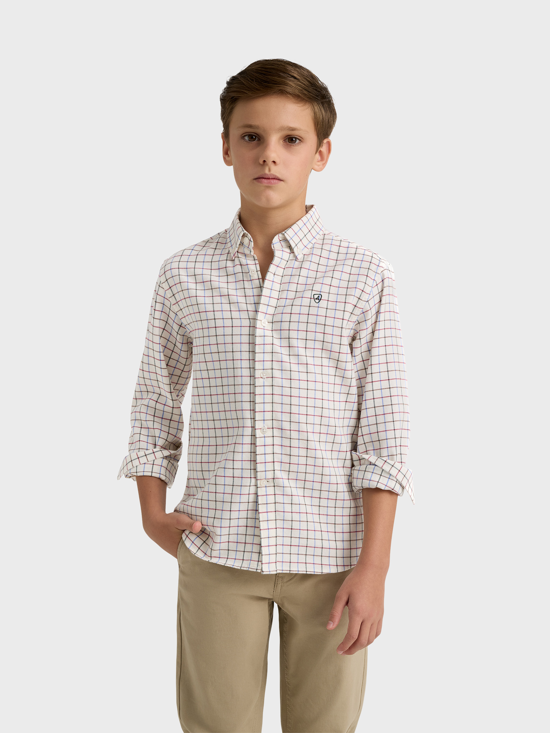 CAMISA FLANNEL CHECKS KIDS CRUDO