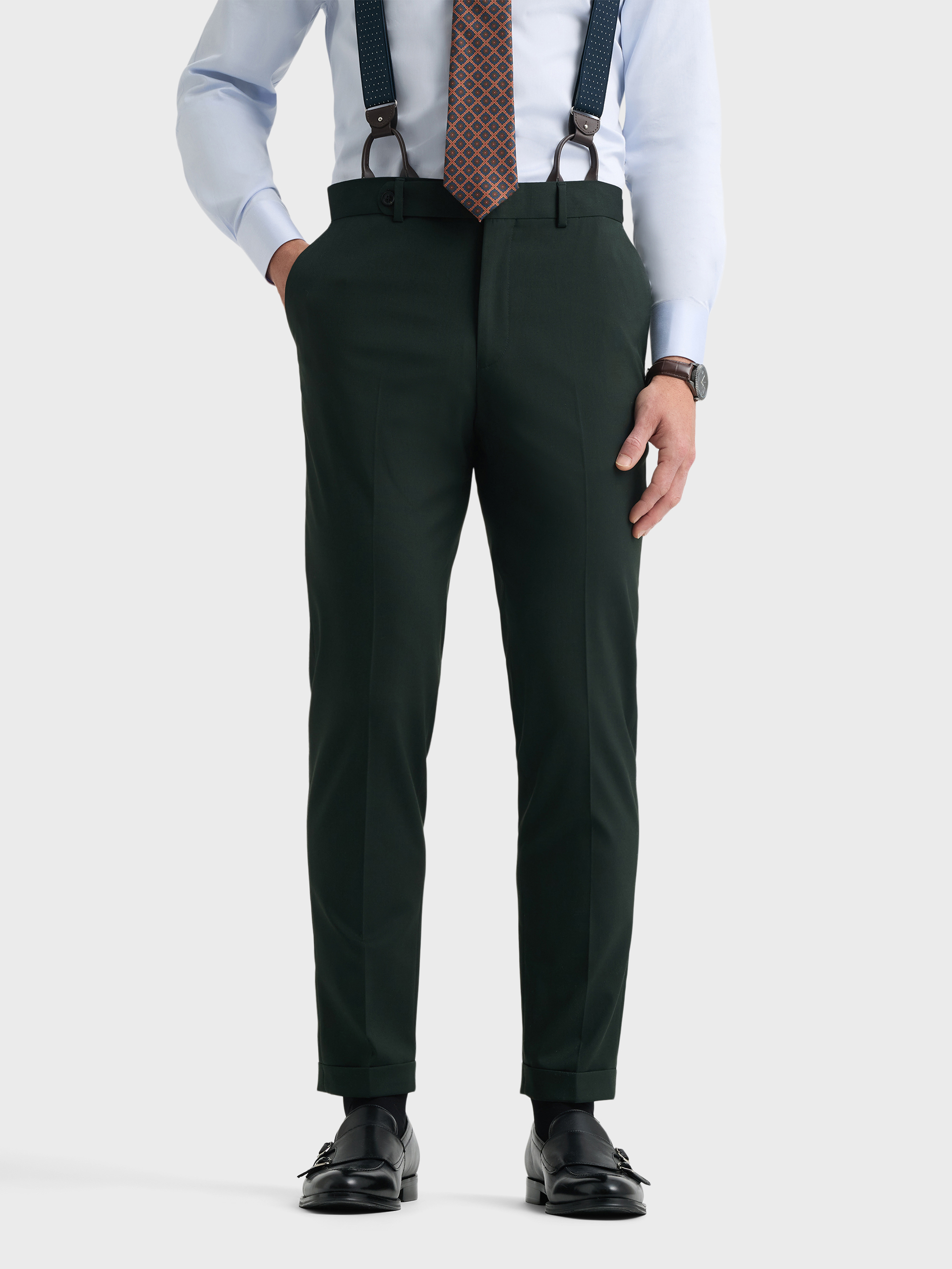 PANTALON DOPPIO PLAIN VERDE