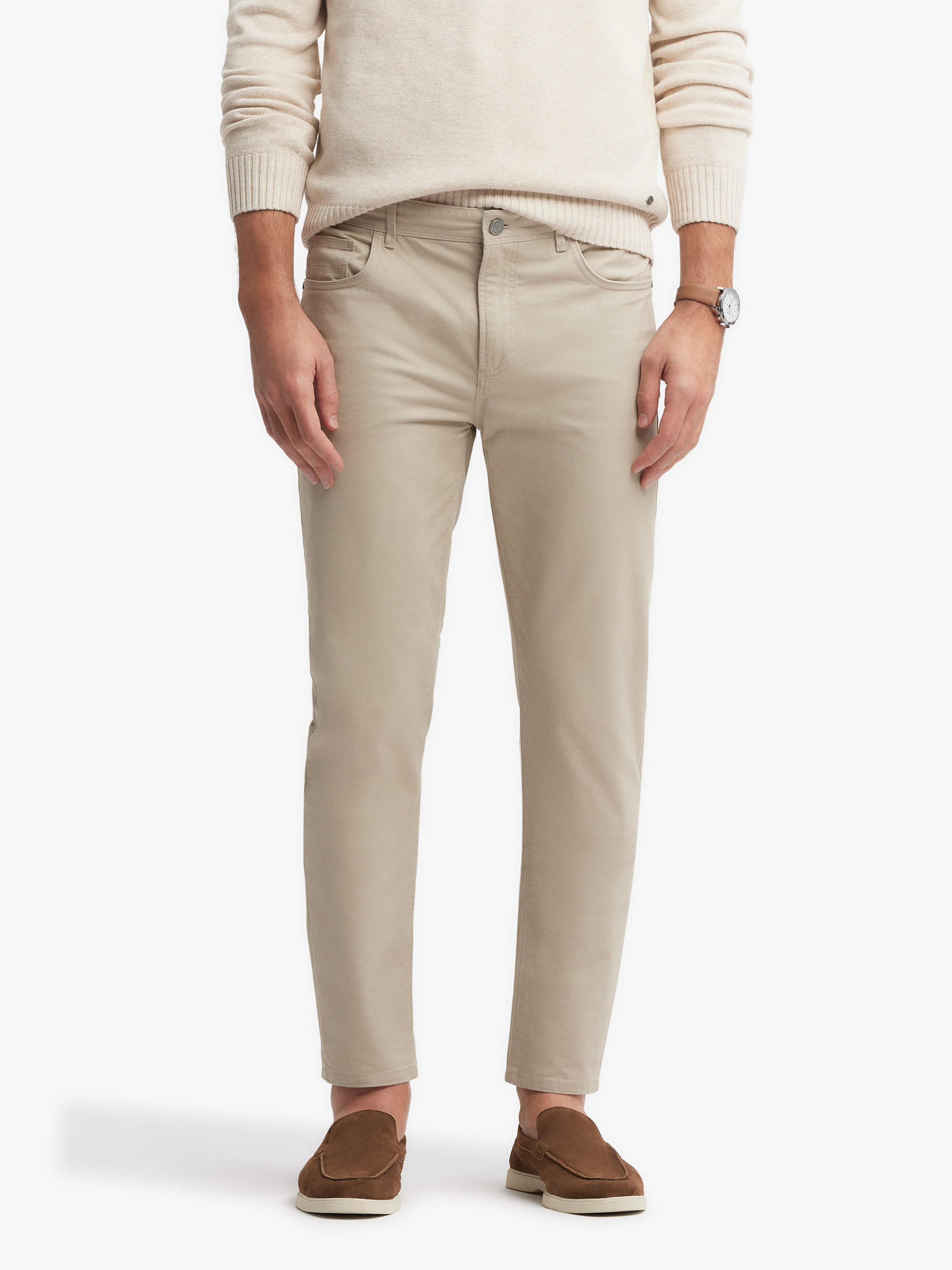 PANTALON DIAGONAL 5P BEIGE