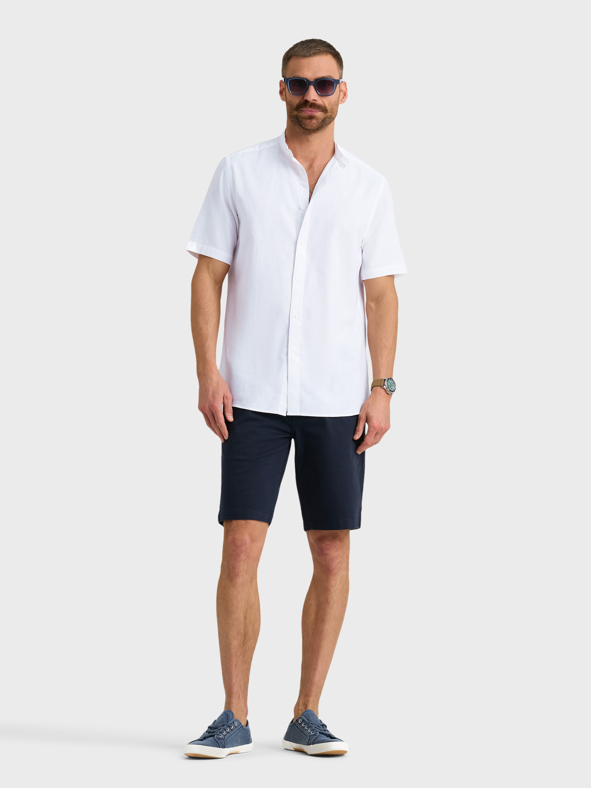 CAMISA LINO M.CORTA MAO
