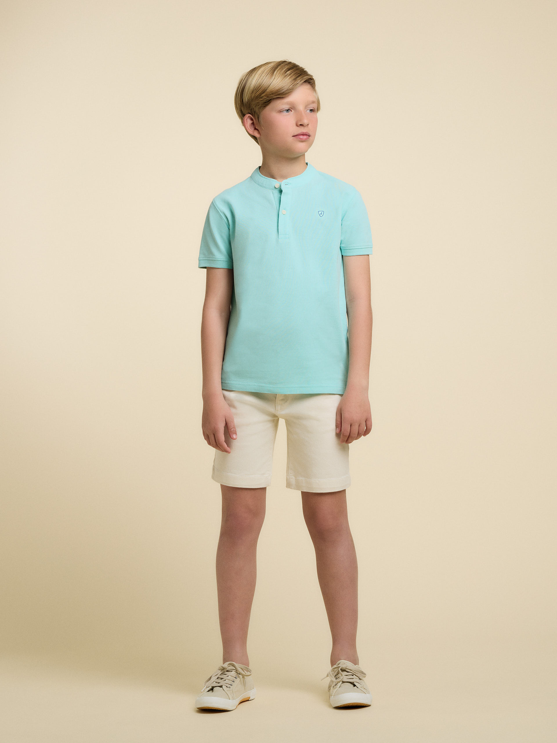 POLO MAO KIDS VERDE AGUA