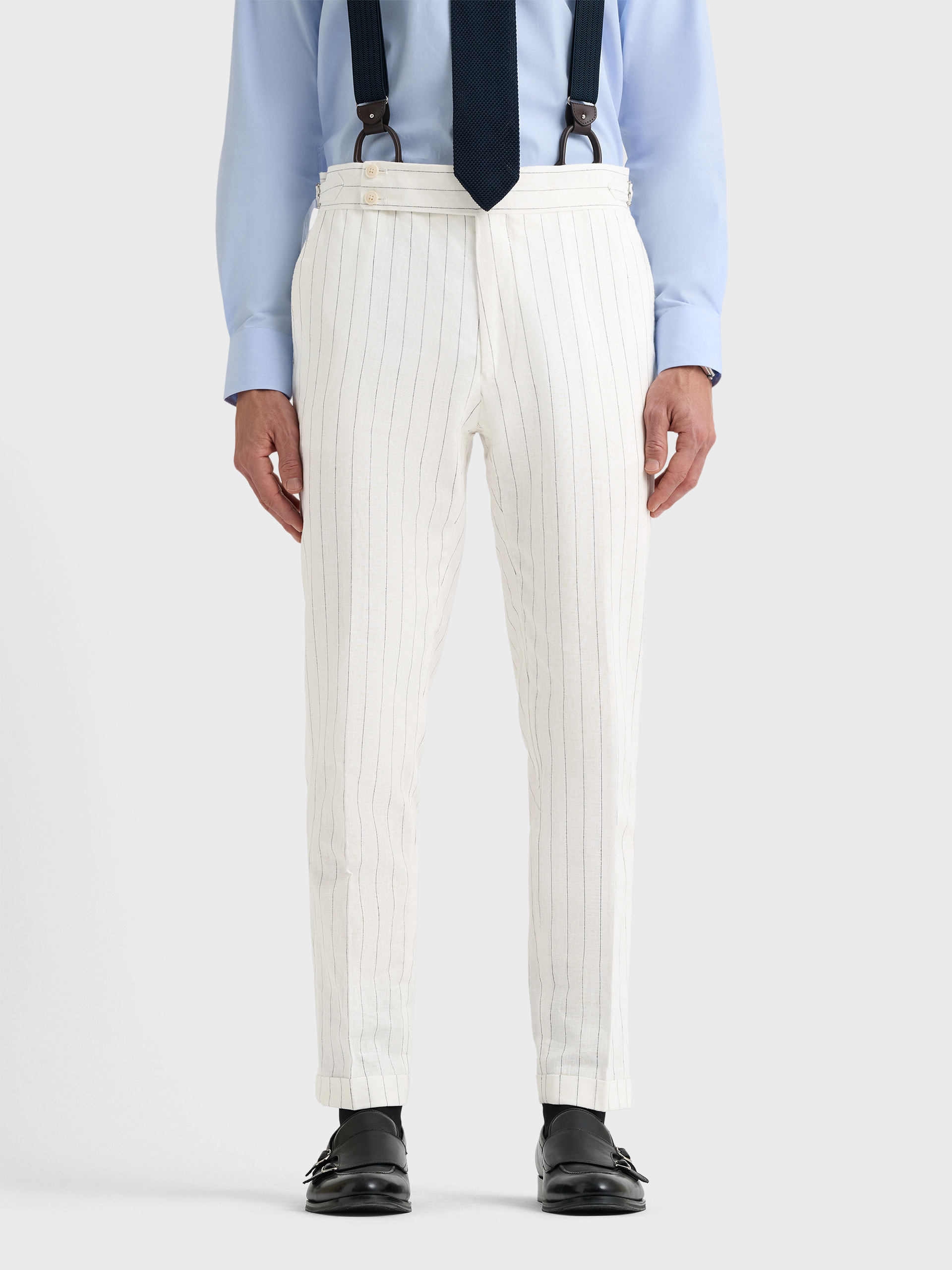 PANTALON HEROS LINO DIPLO BLANCO