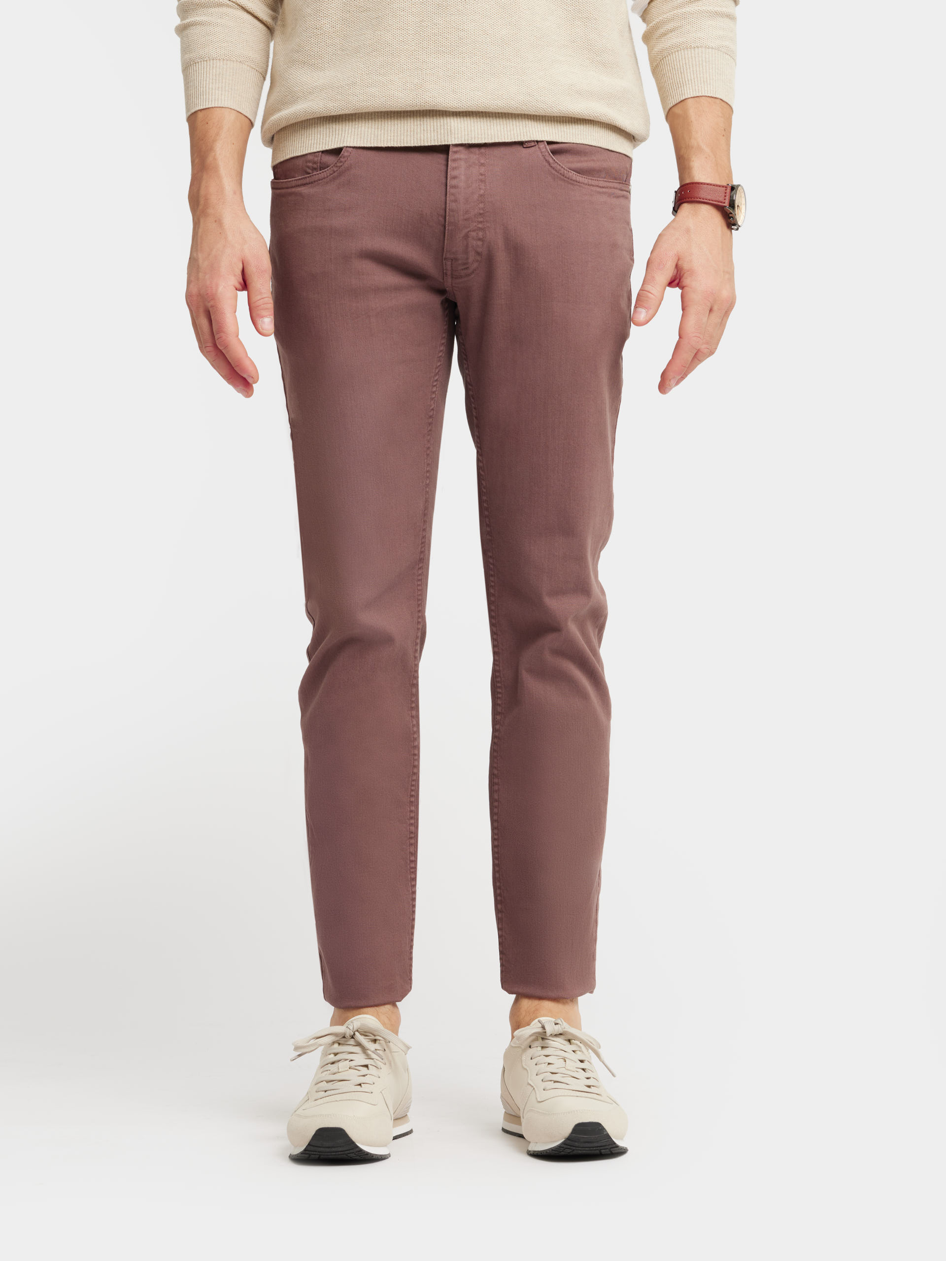 PANTALON TEJANO BURDEOS