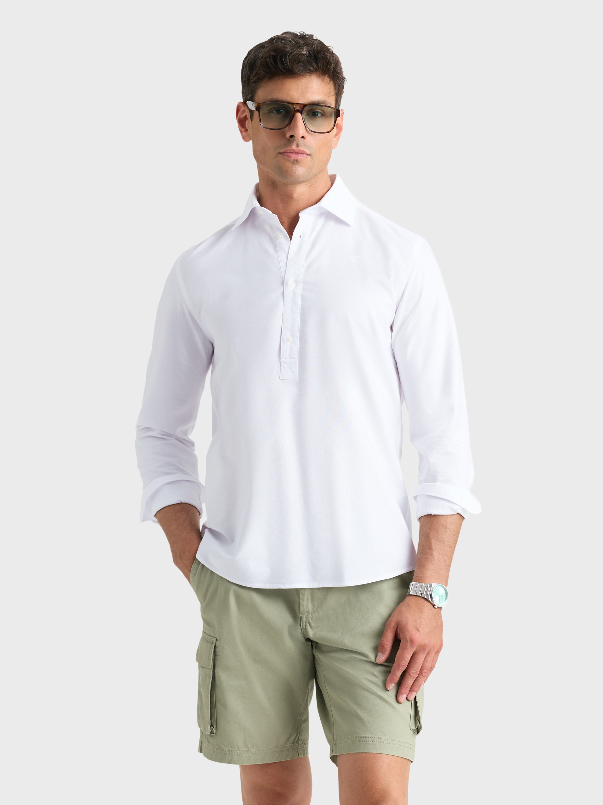 POLERA OXFORD DYE BLANCO