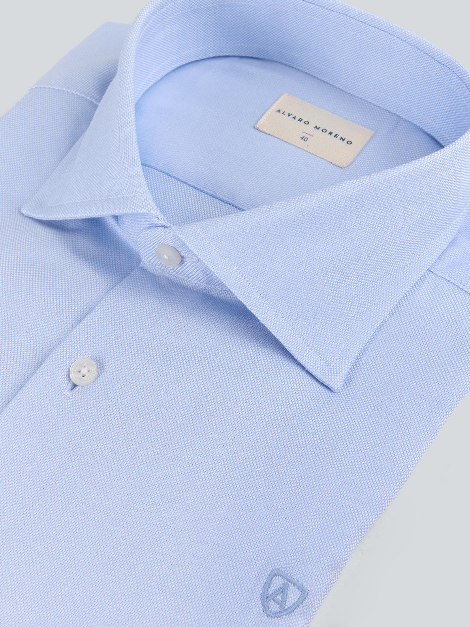 CAMISA VESTIR PANAMA CELESTE