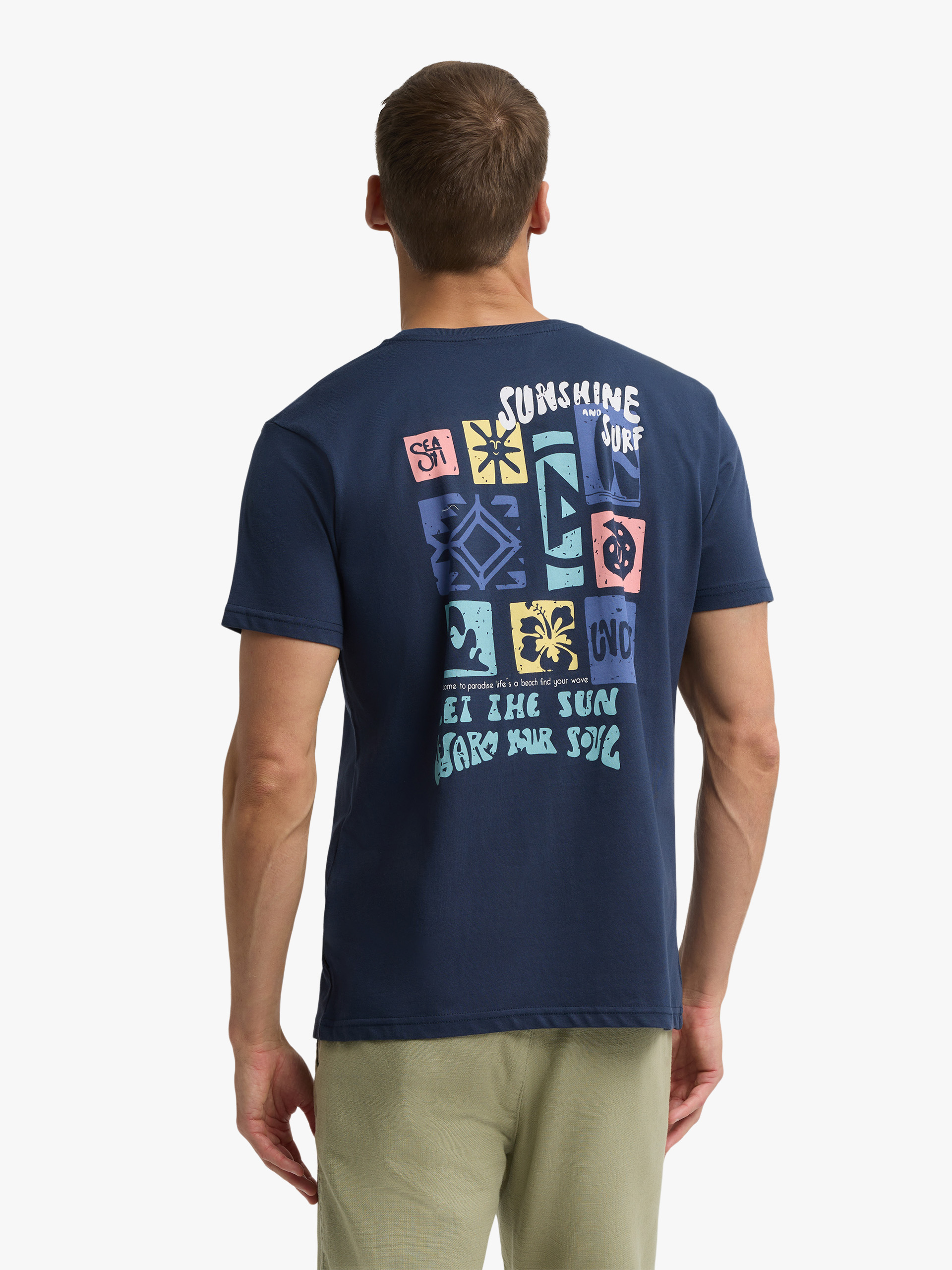 CAMISETA SURF AZUL MARINO