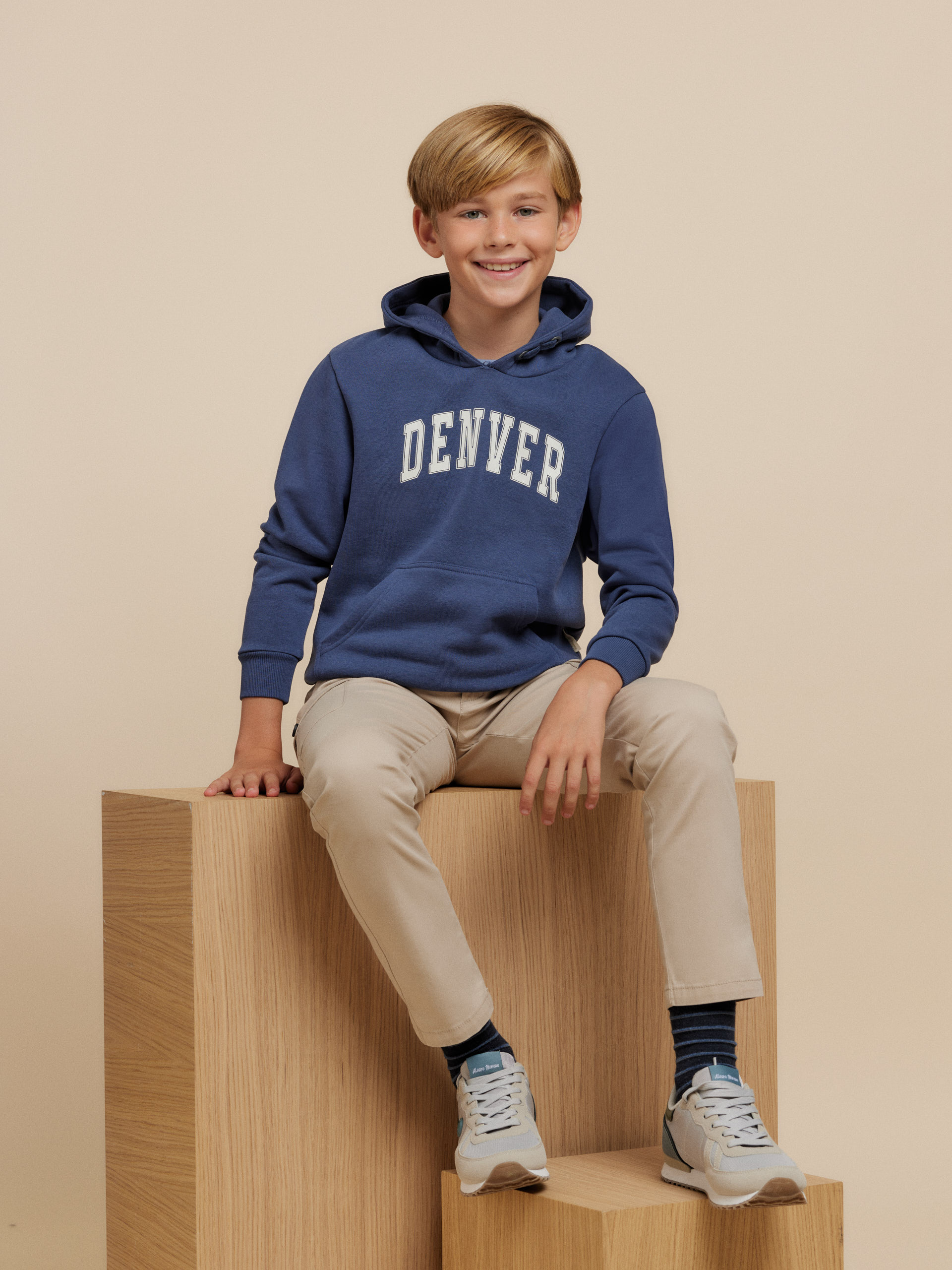 SUDADERA DENVER KIDS AZUL