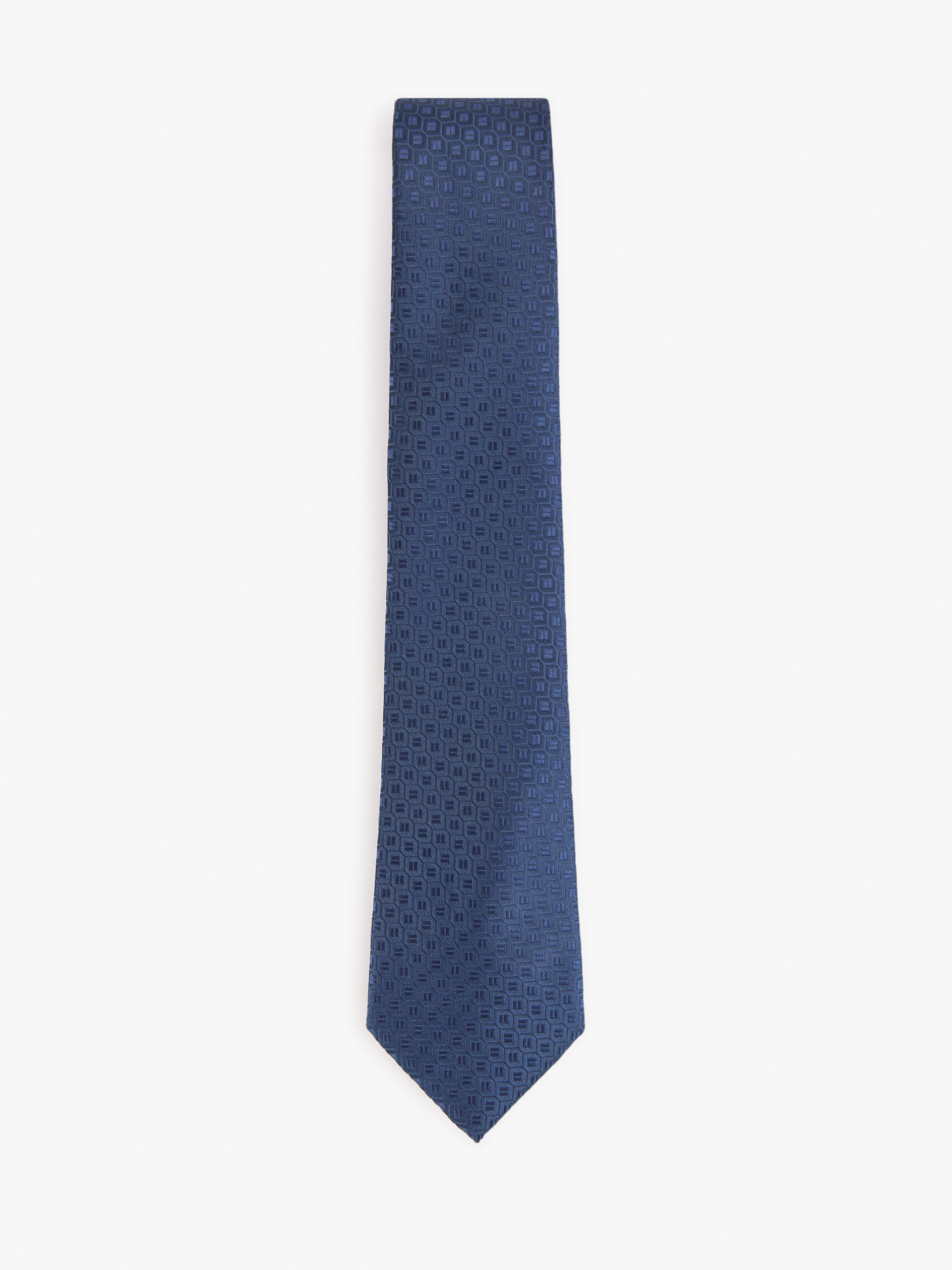 CORBATA JACQUARD MF AZUL MARINO