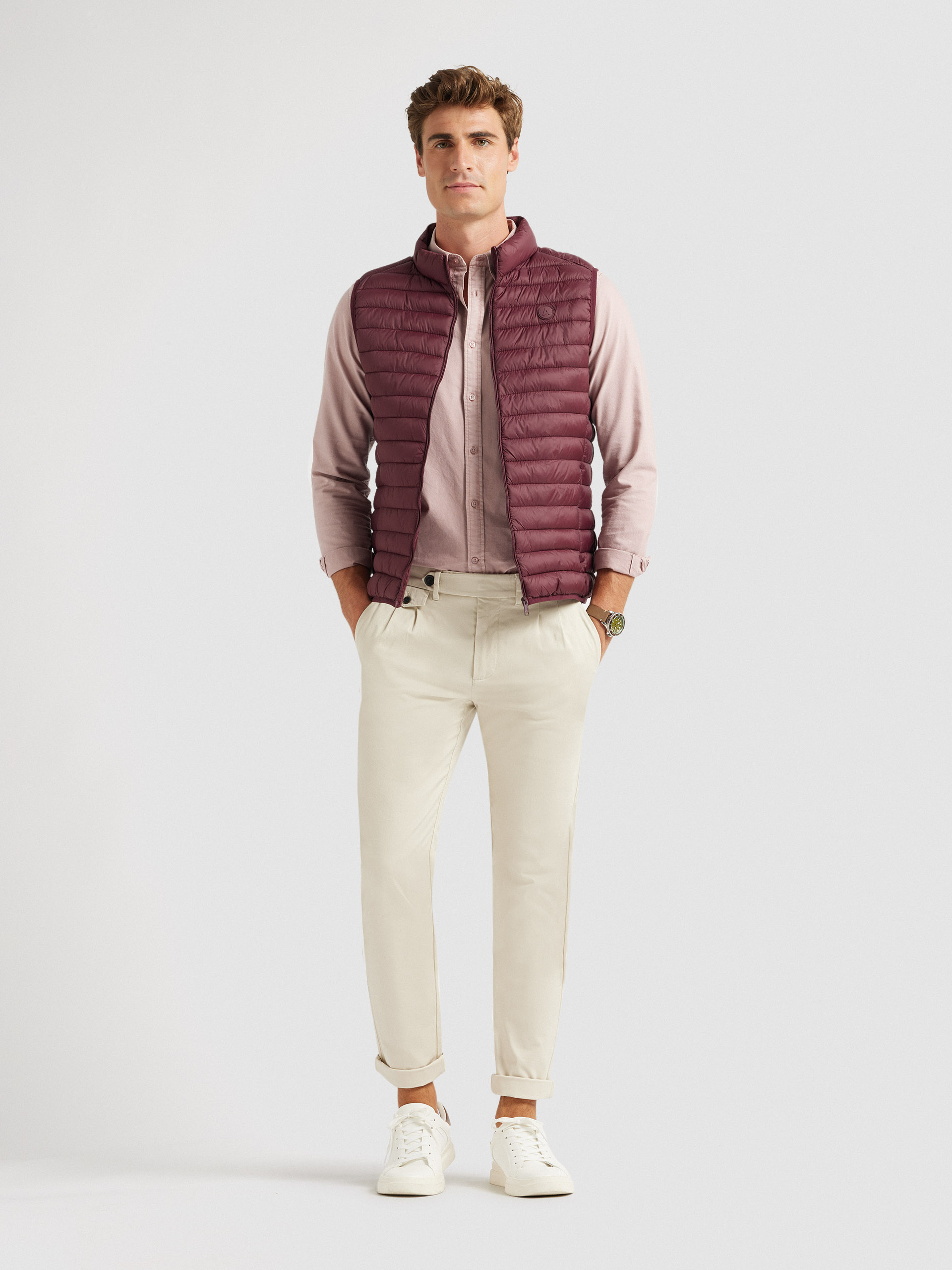 Chaleco top burdeos hombre