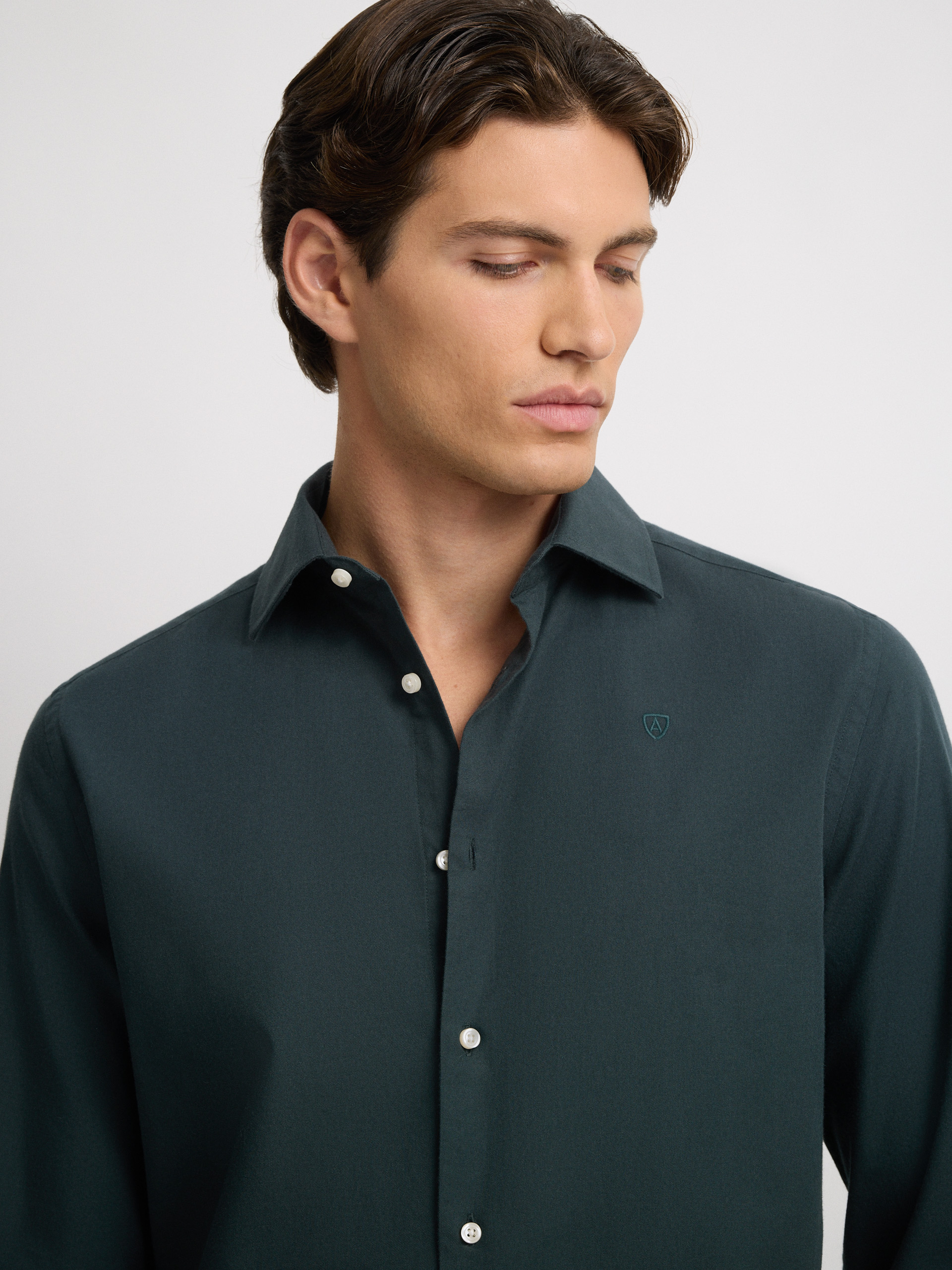 CAMISA TWILL PEACH VERDE