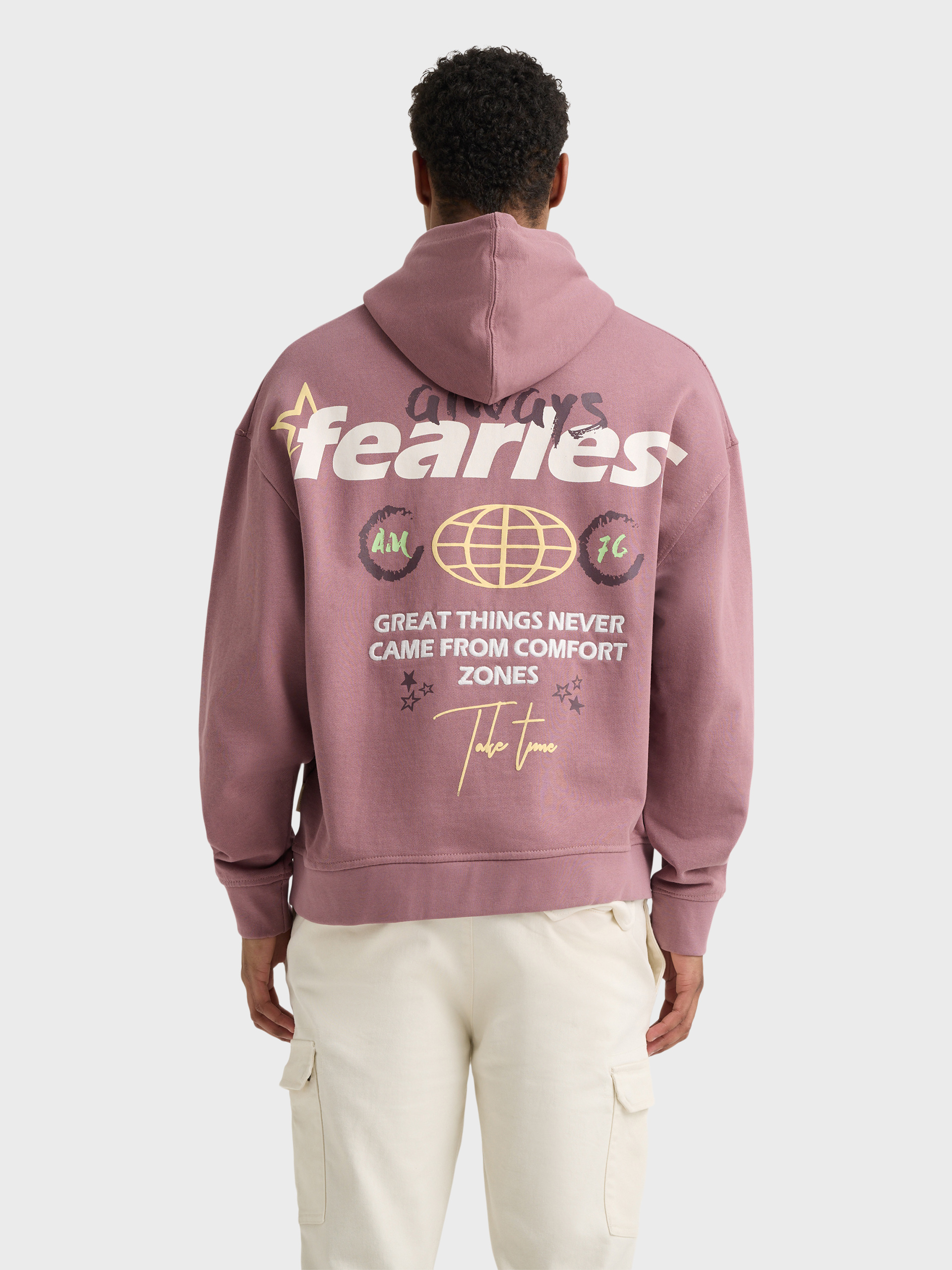 SUDADERA FEARLESS ROSA