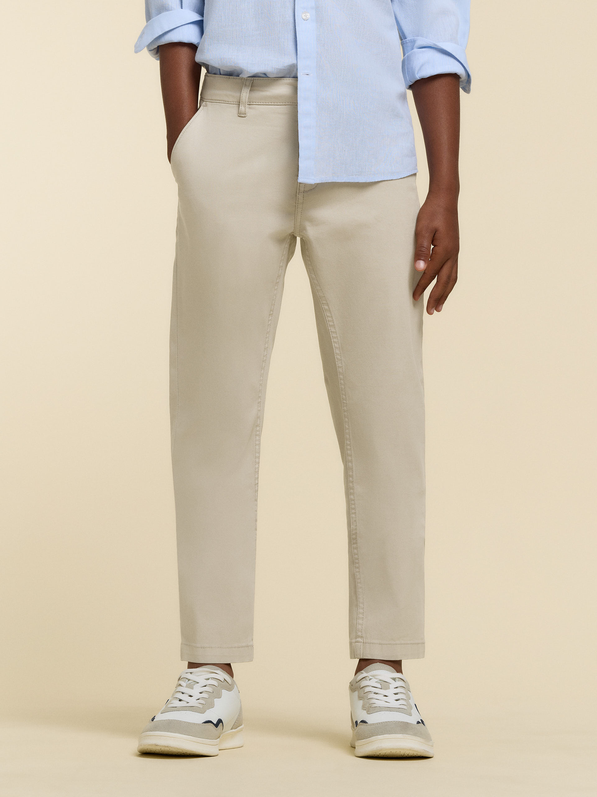 PANTALON CHINO KIDS PIEDRA