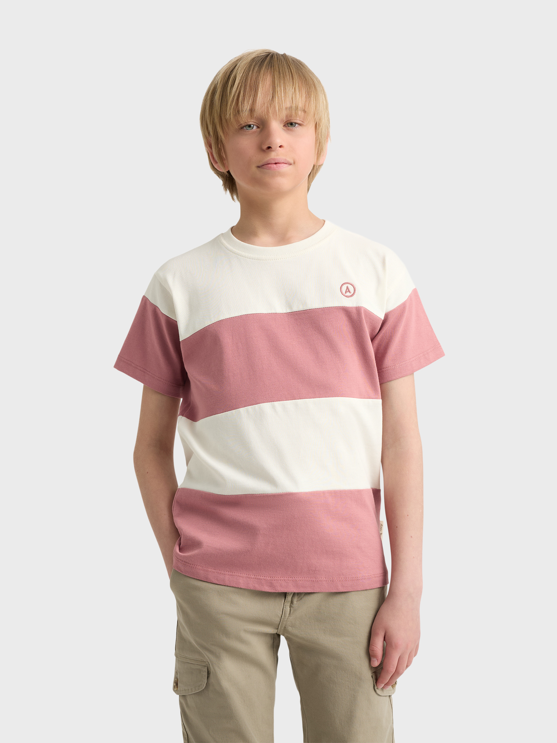 CAMISETA STRIPES KIDS ROSA