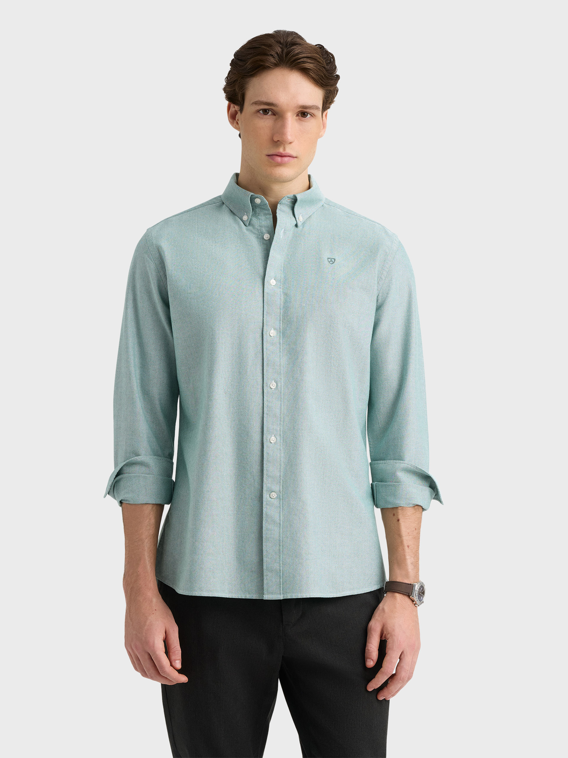 CAMISA OXFORD SOLID VERDE