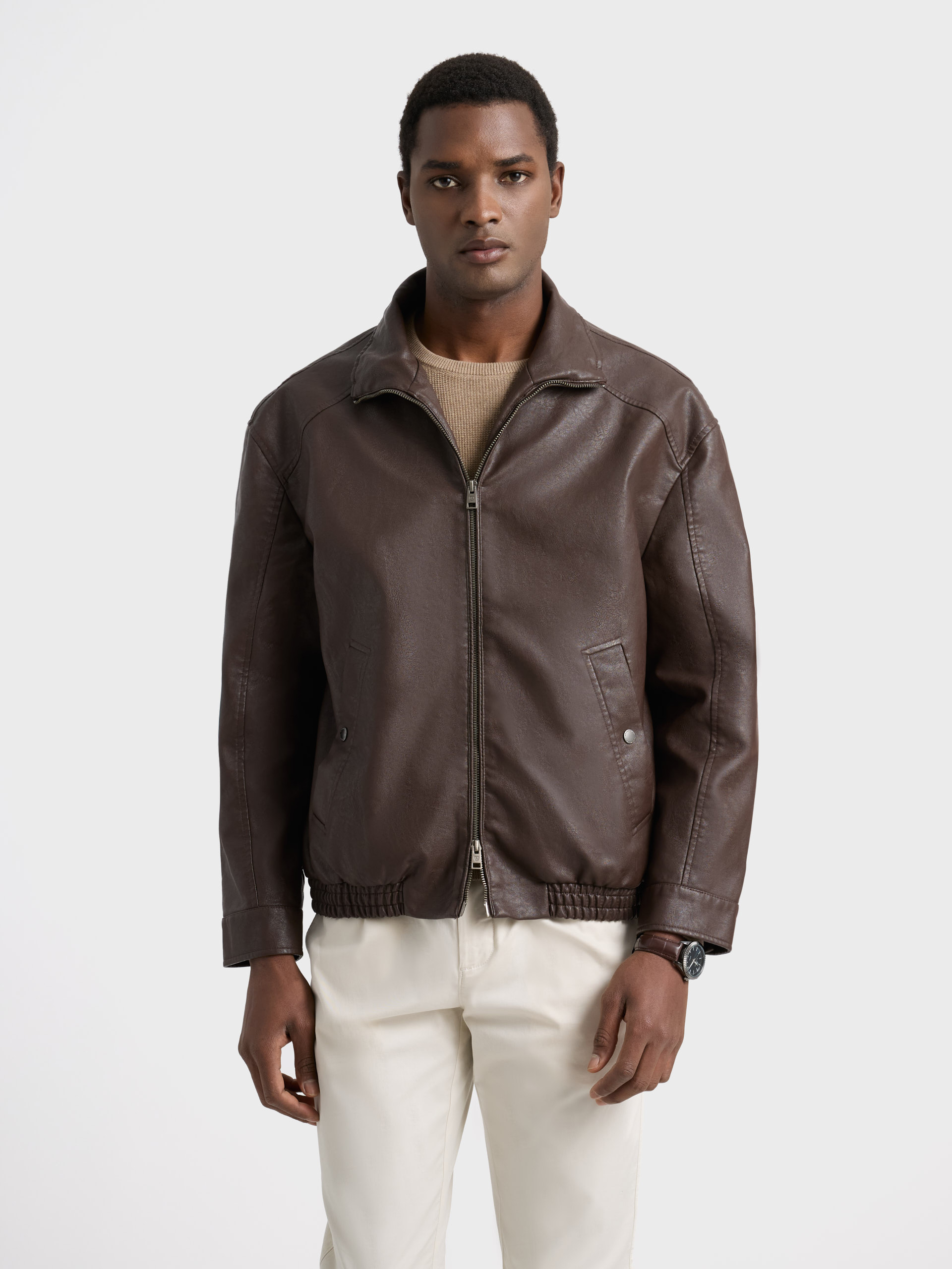 CAZADORA JETT MARR&Oacute;N