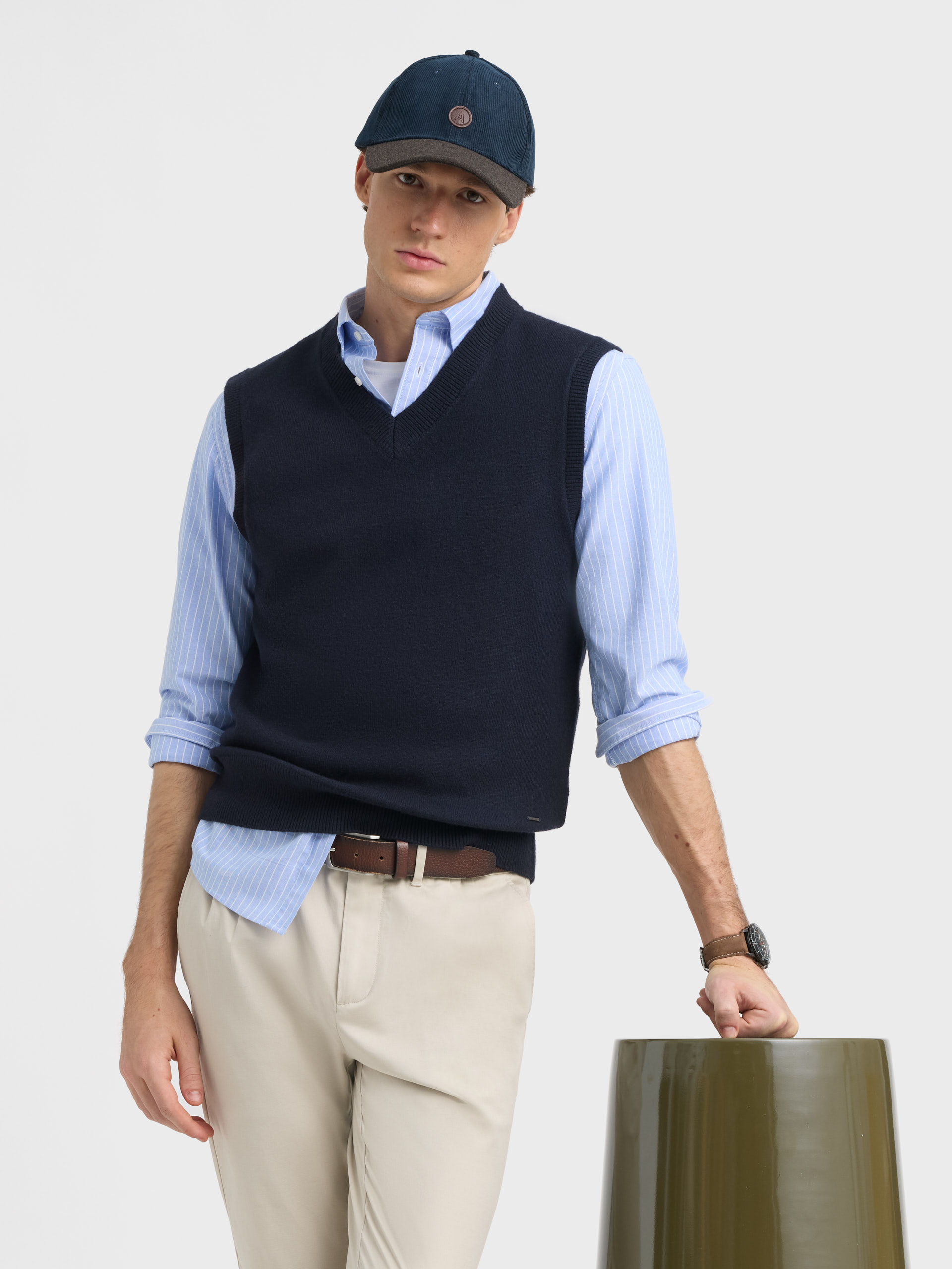 CHALECO GOLF AZUL MARINO