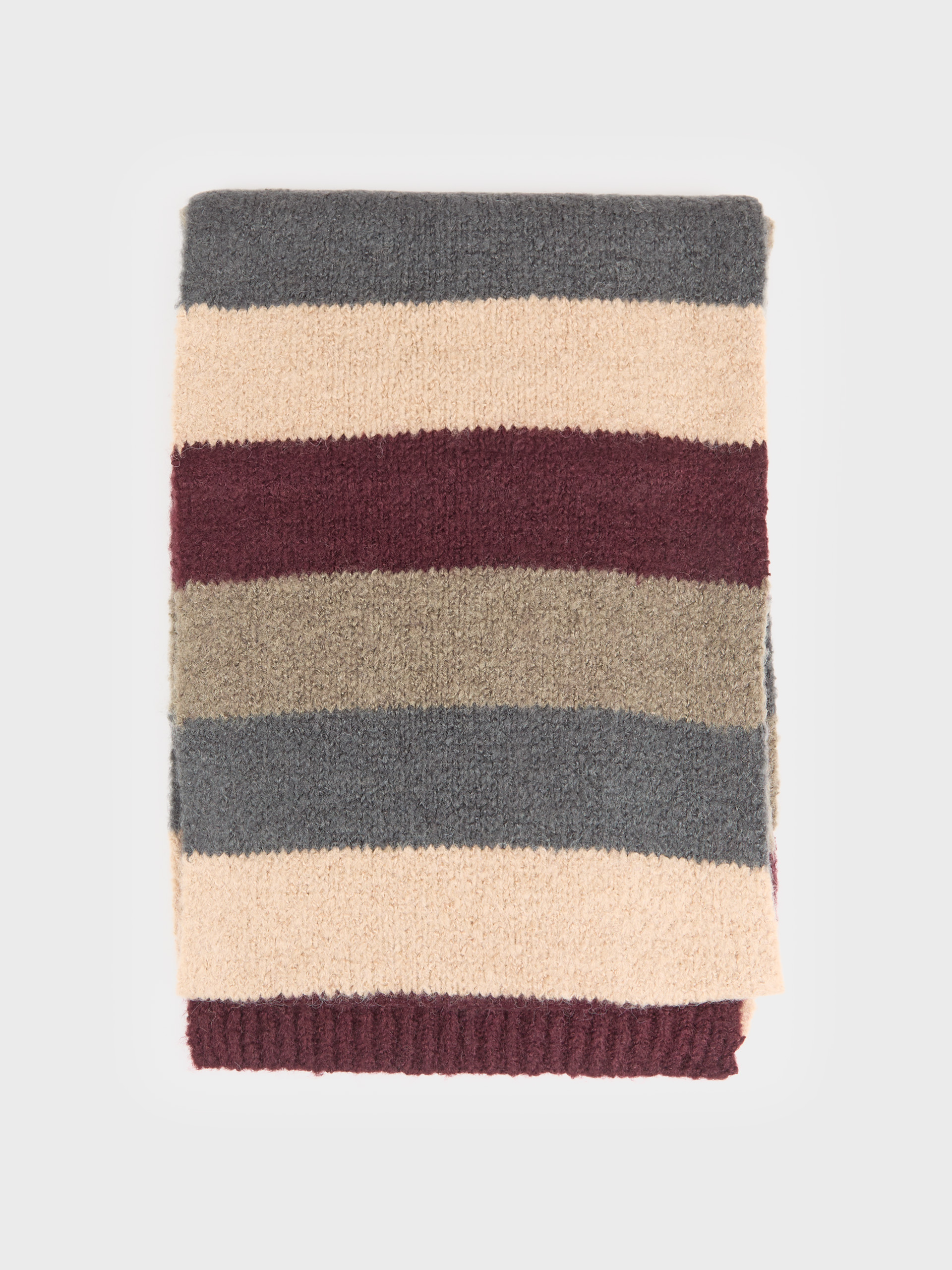 BUFANDA PUNTO RAYAS VERDE