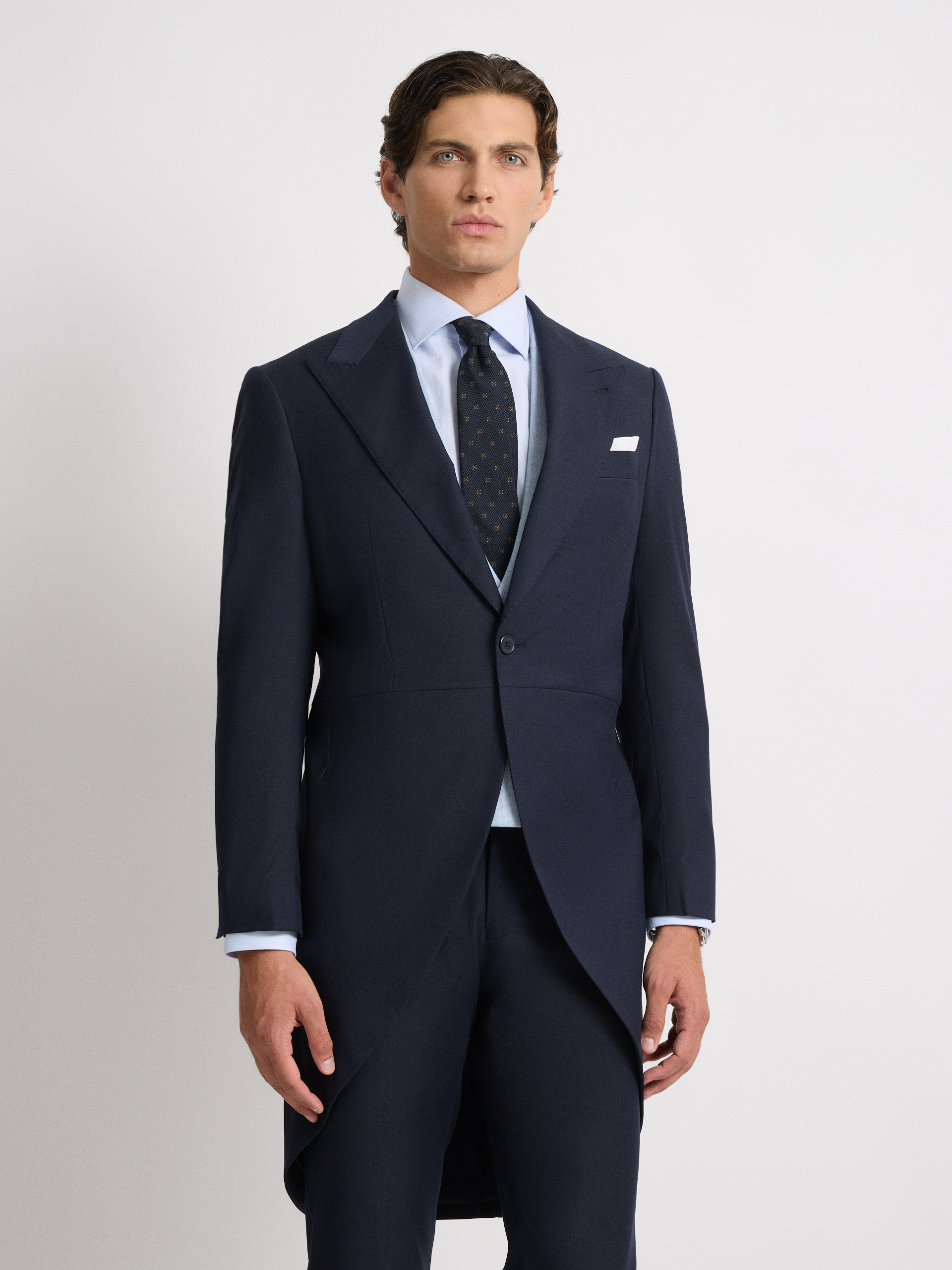 CHAQUE WEDDING TWILL AZUL MARINO