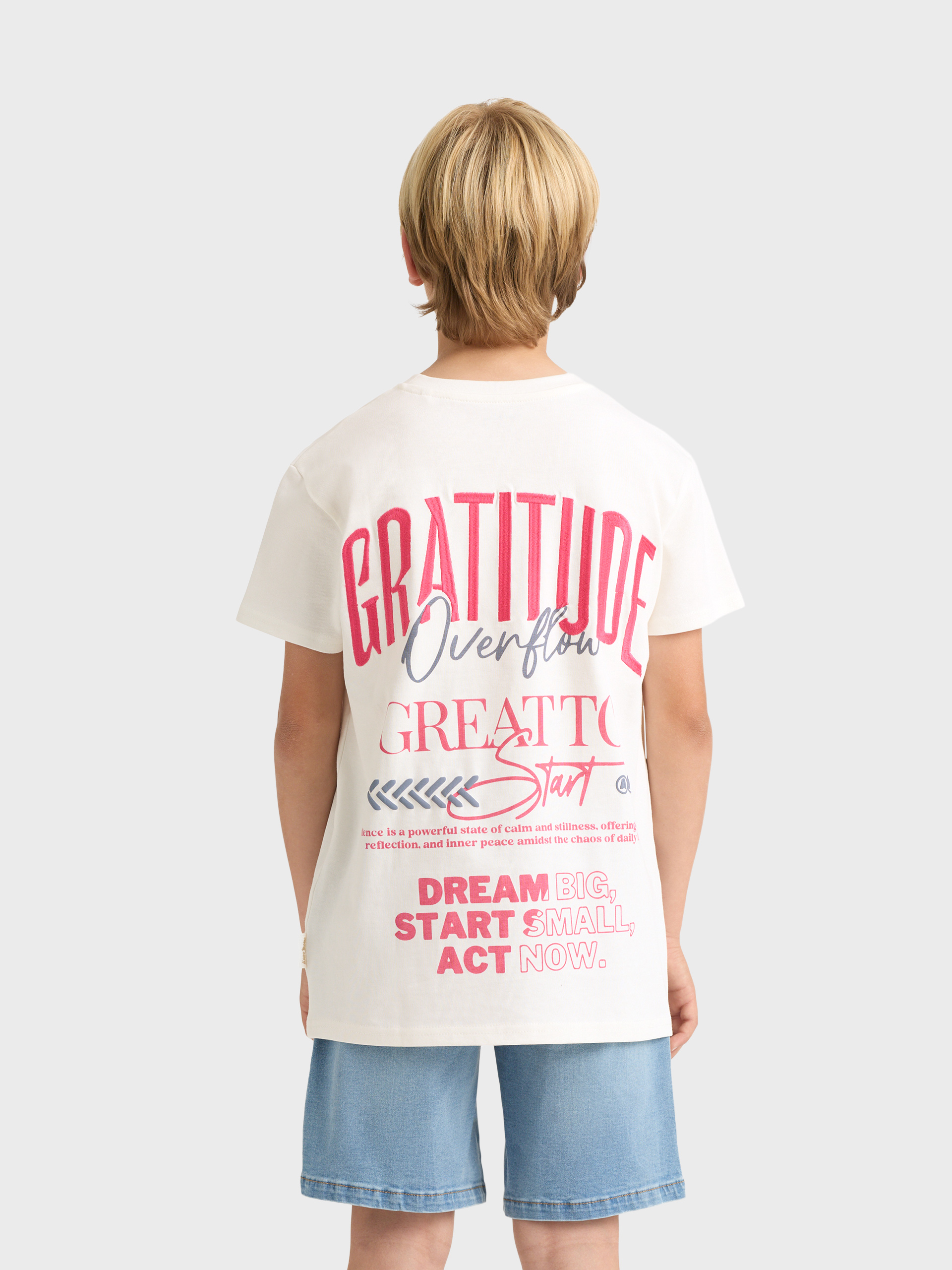 CAMISETA GRATITUDE KIDS BLANCO