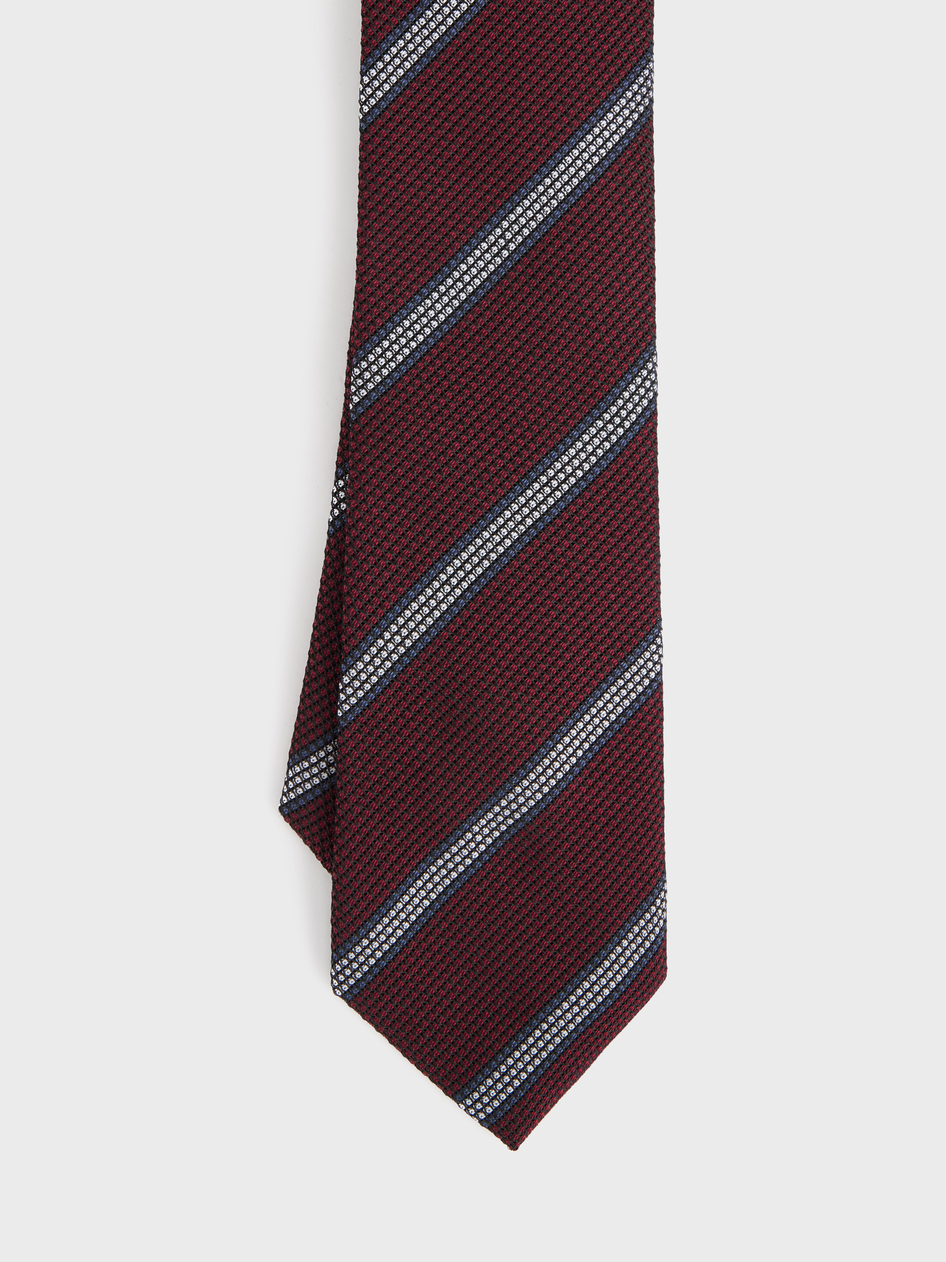 CORBATA GRENADINE RAYAS BURDEOS