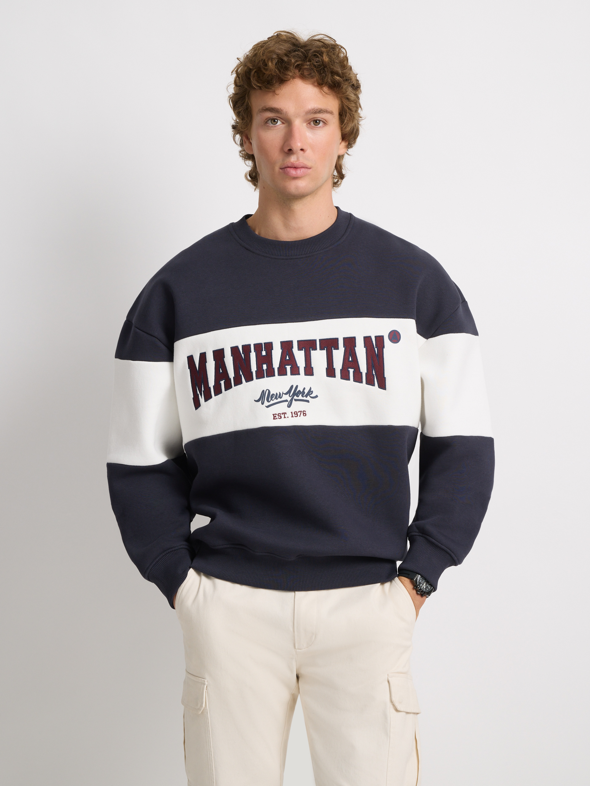 SUDADERA MANHATTAN AZUL MARINO