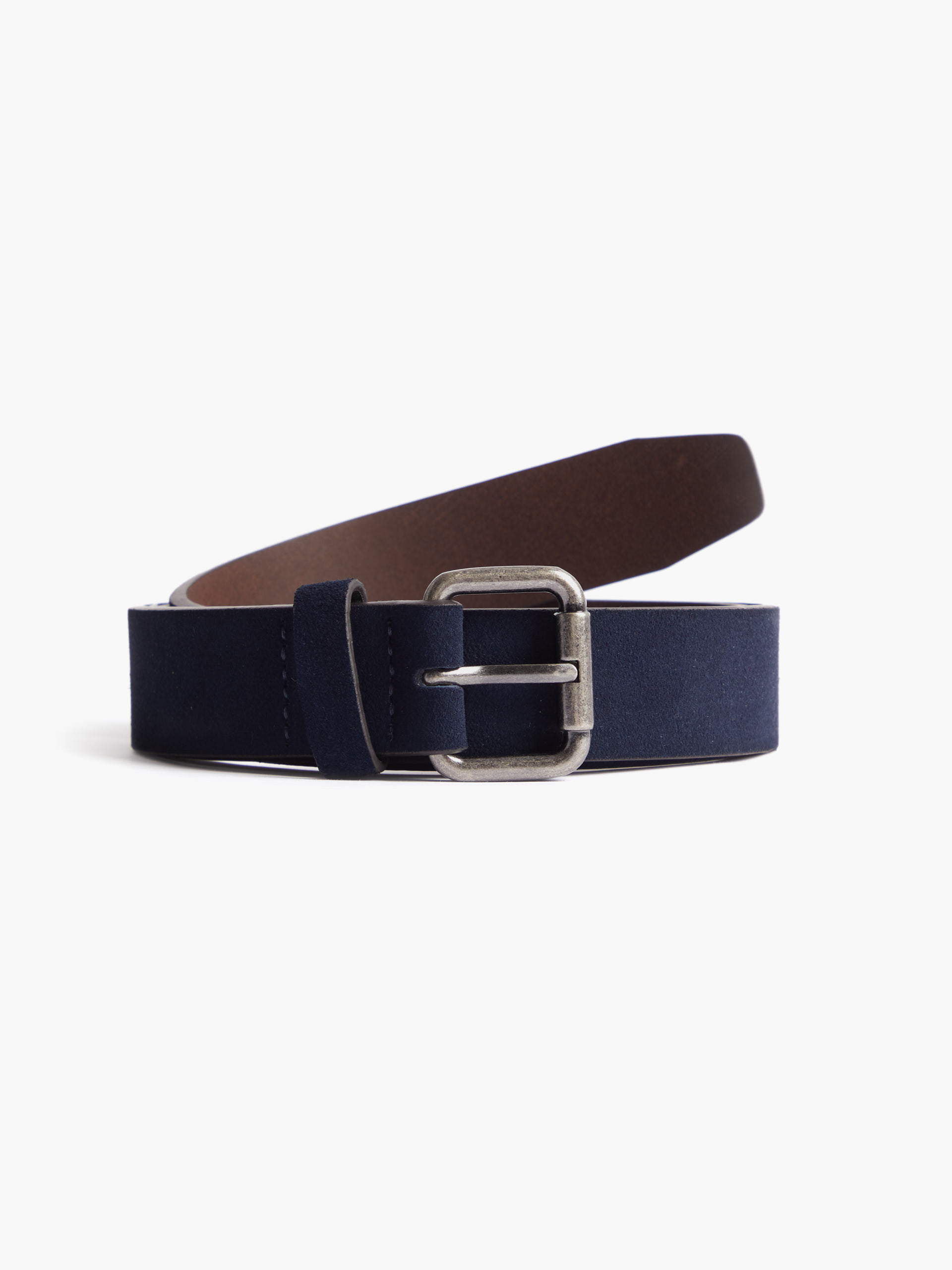 CINTURON  SUEDE AZUL MARINO