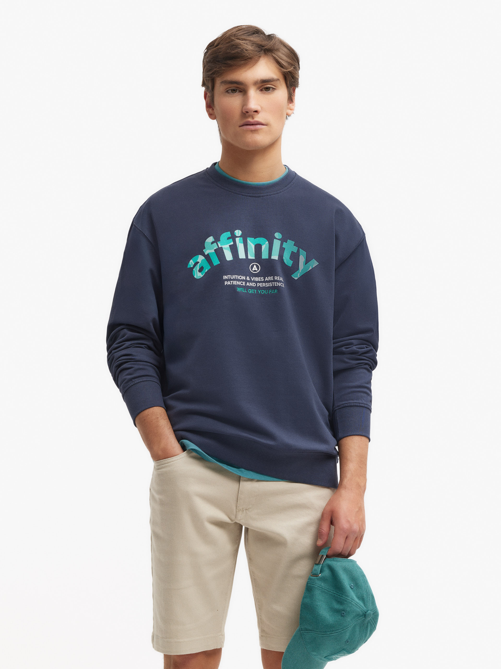 SUDADERA AFFINITY AZUL MARINO