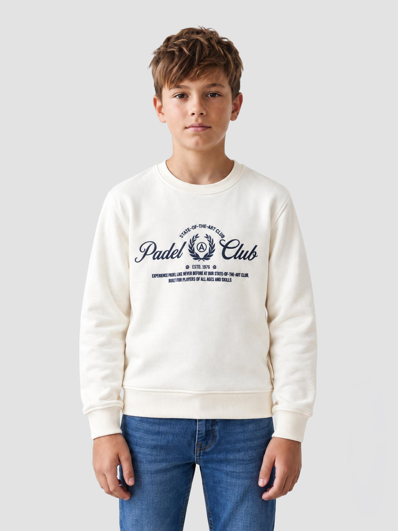 SUDADERA PLAYERS KIDS BLANCO