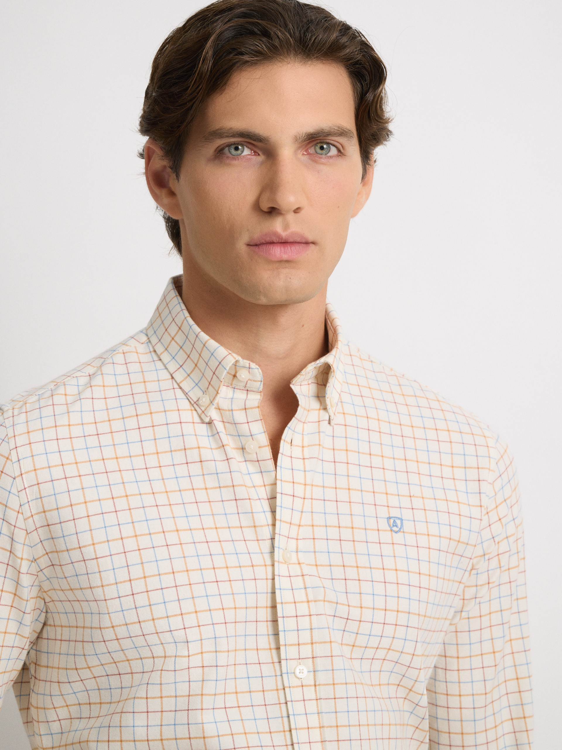 CAMISA FLANNEL CHECKS CAMEL