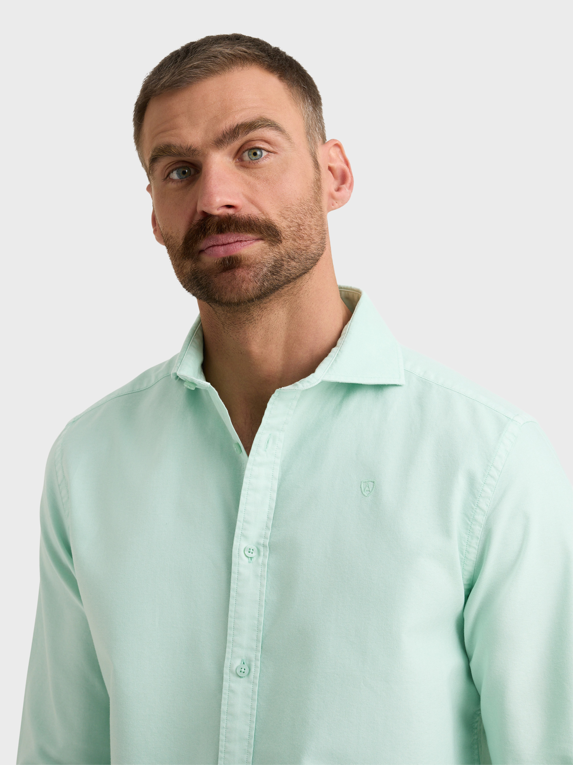 CAMISA OXFORD DYE TIE COLLAR VERDE AGUA
