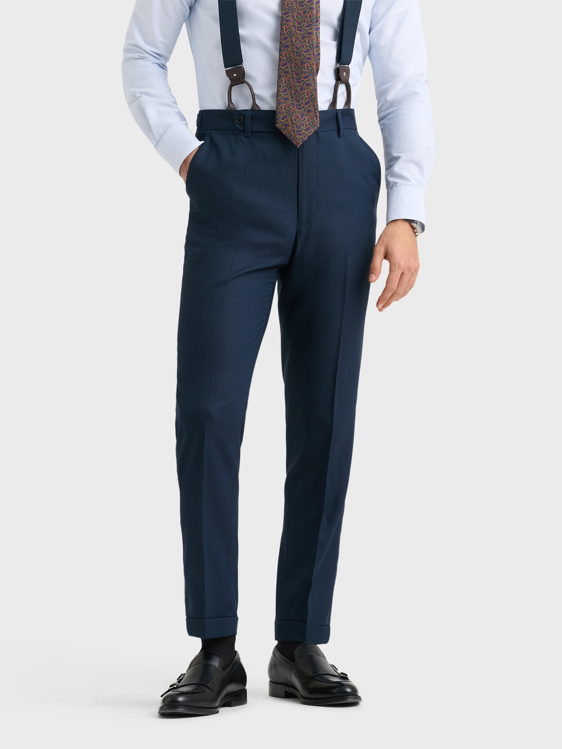 PANTALON CAPO MICROESTRUCTURA AZUL MARINO