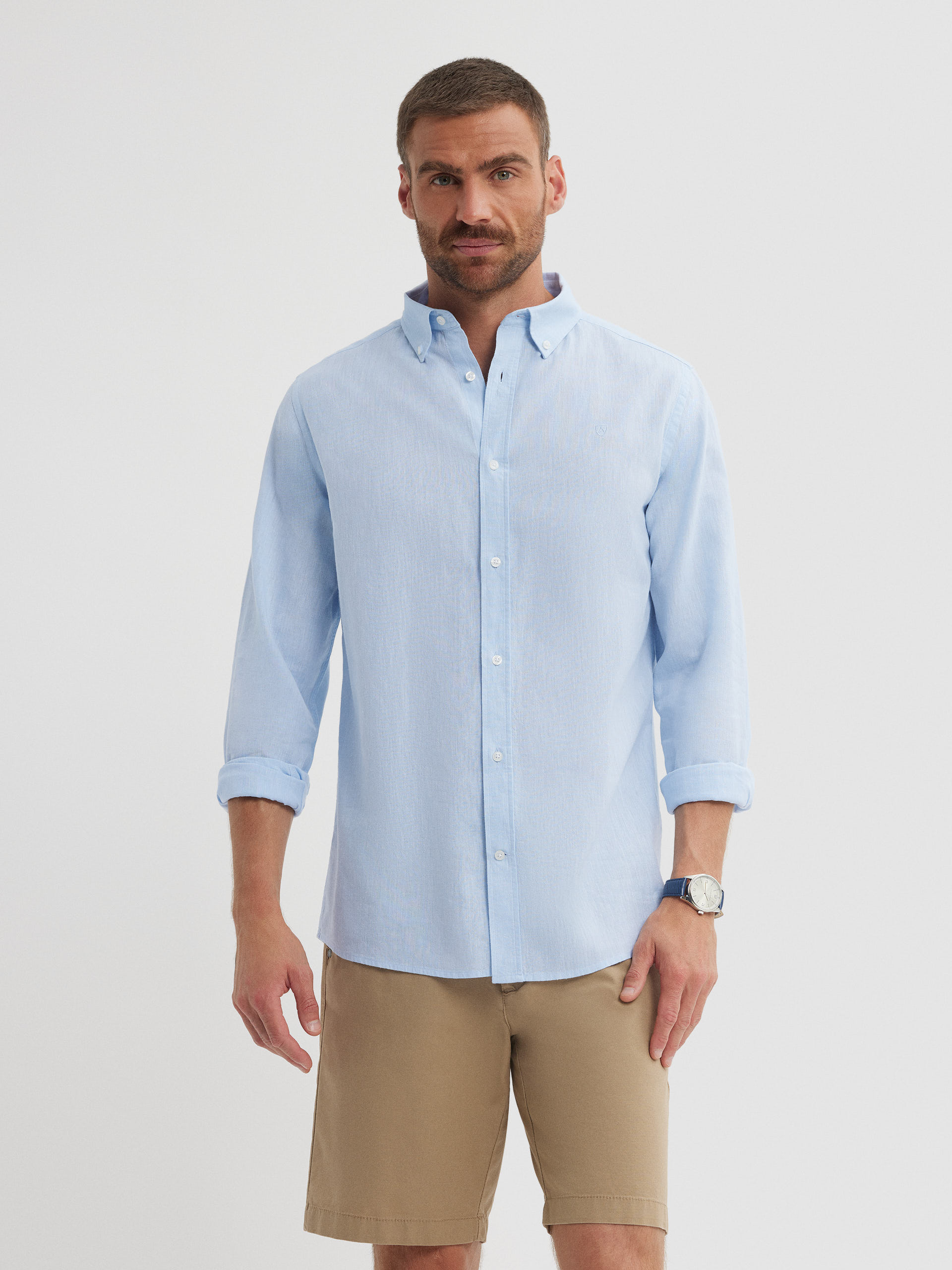 CAMISA LINO C. BOTON