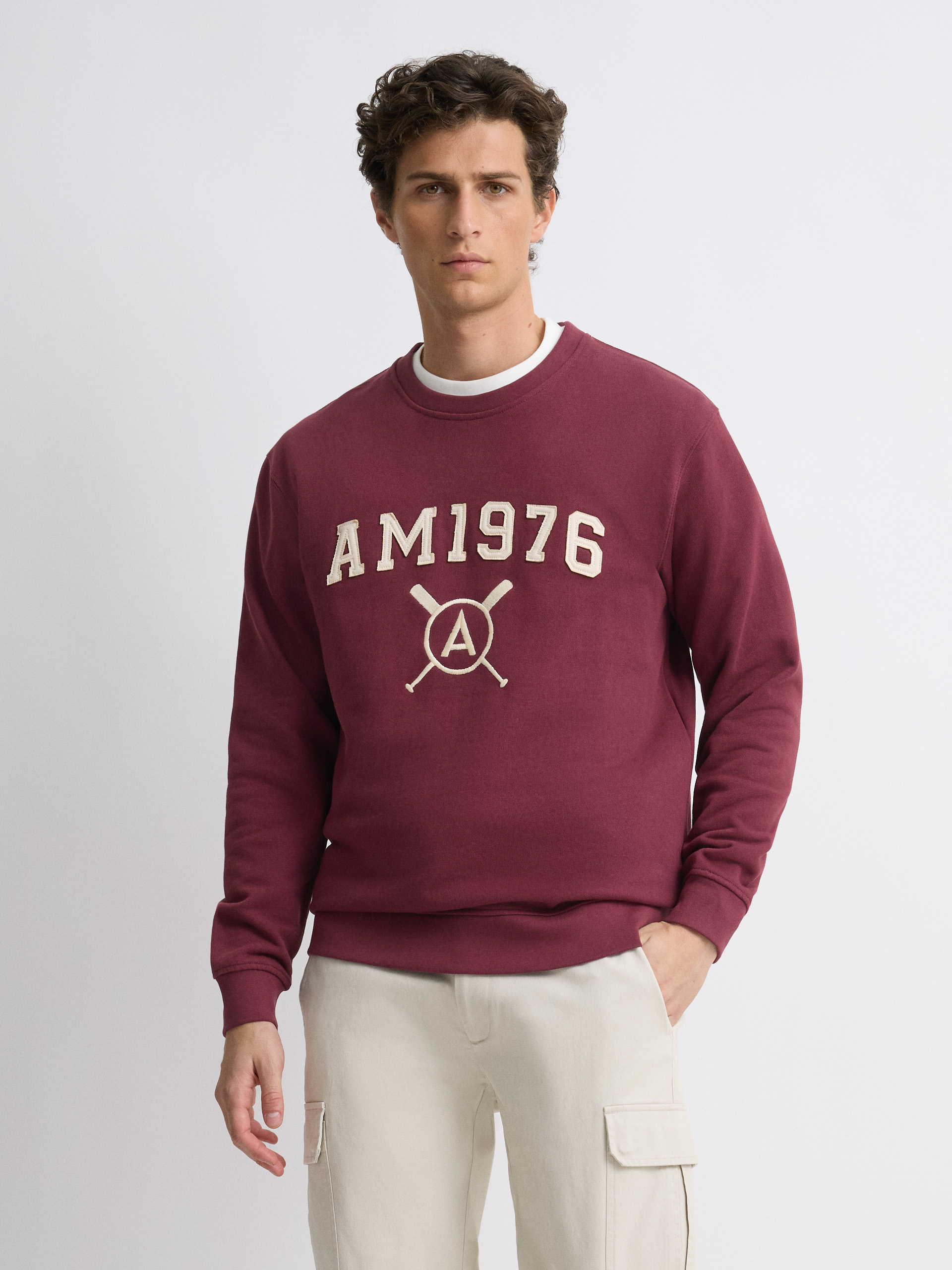 SUDADERA PATCH BURDEOS