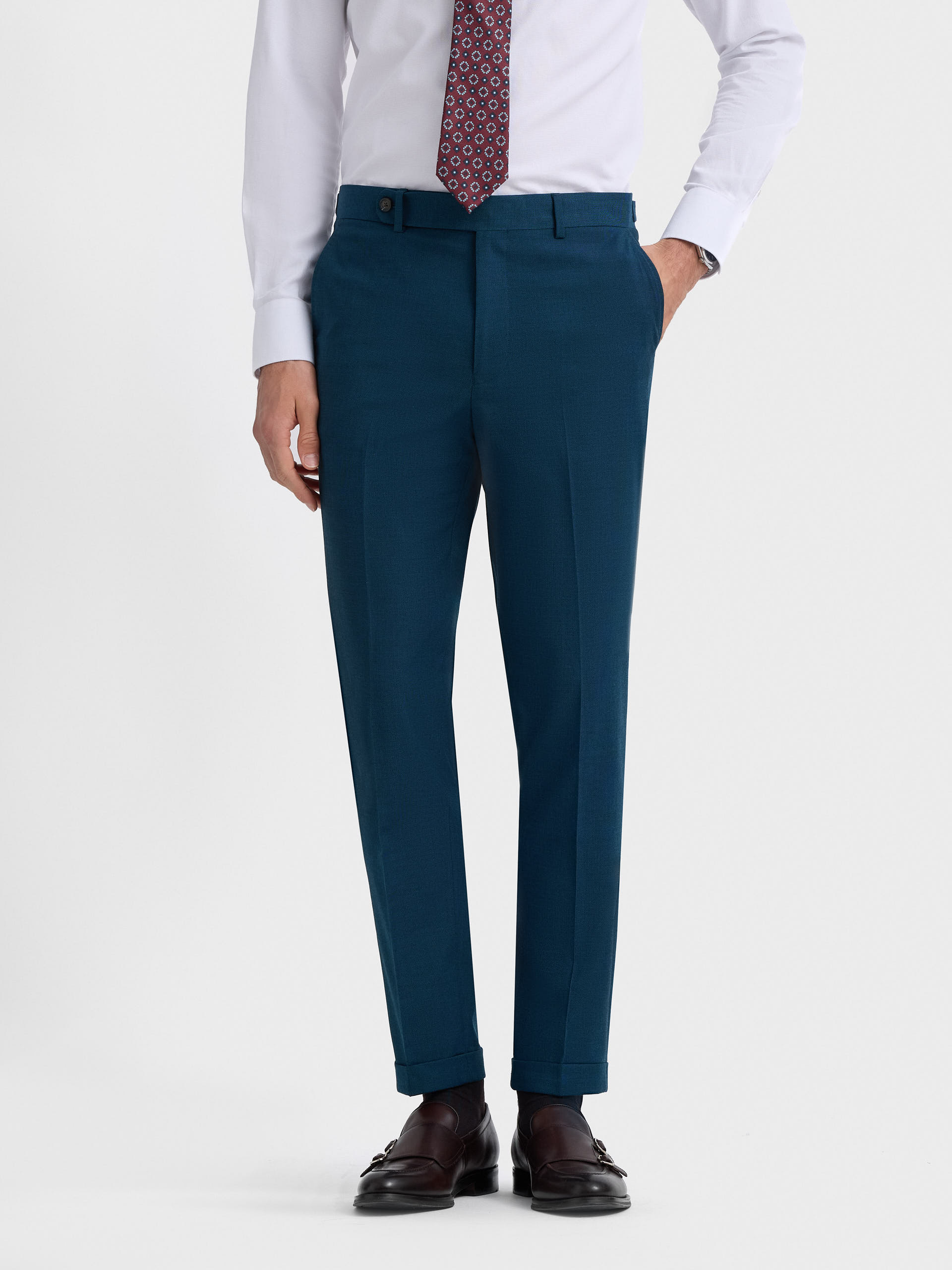 PANTALON NAPOLI MICROPUNTO VERDE