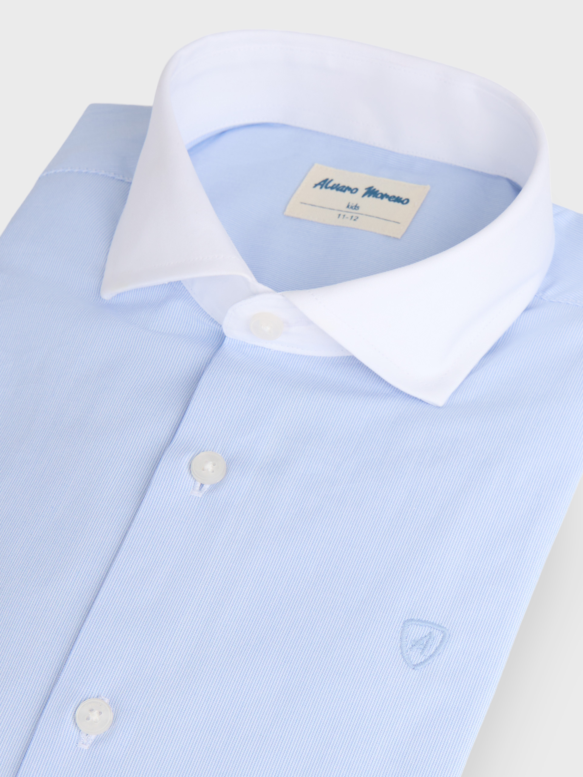 CAMISA MIL RAYAS C.BCO KIDS CELESTE