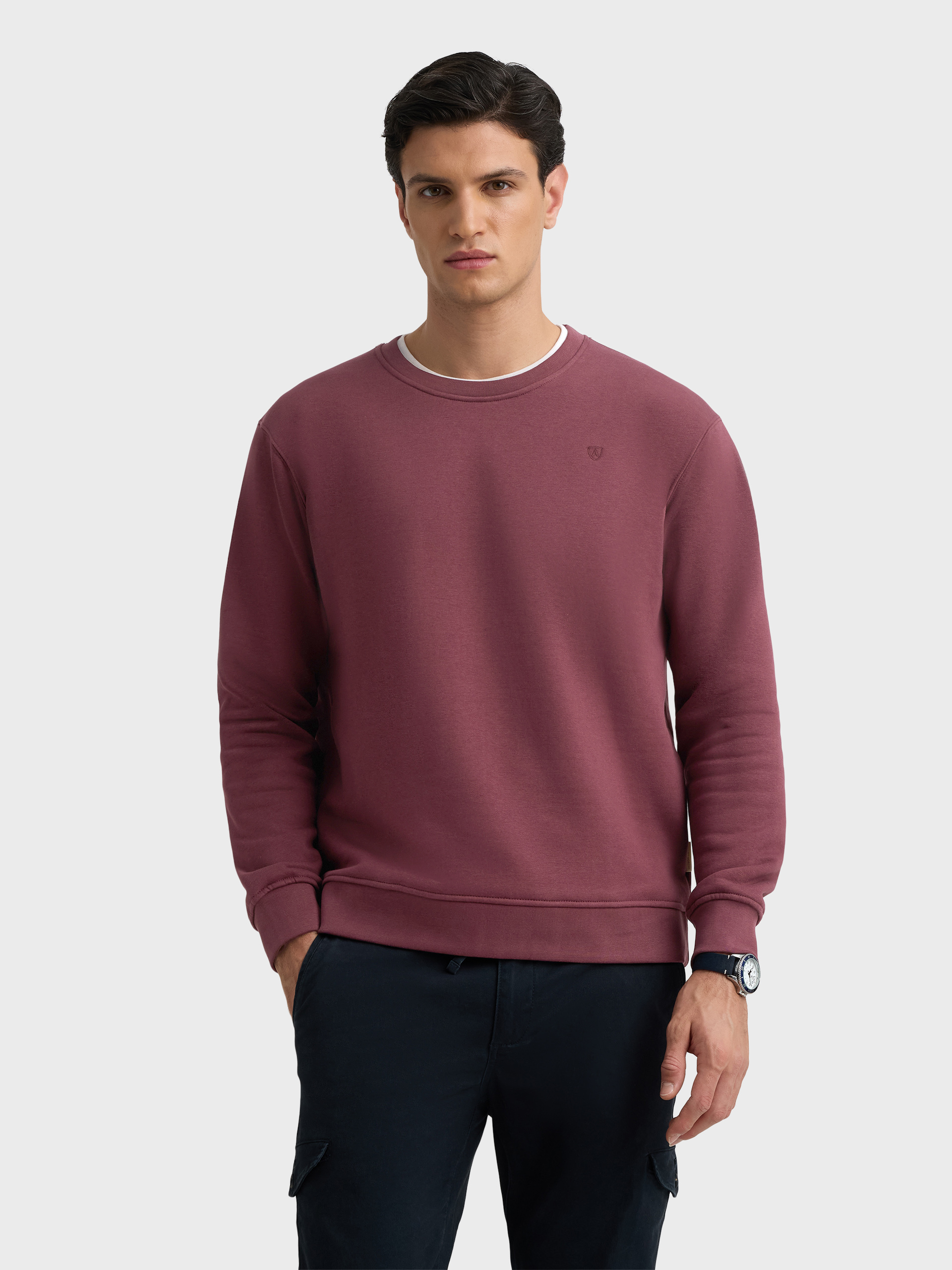 SUDADERA BASICA BURDEOS