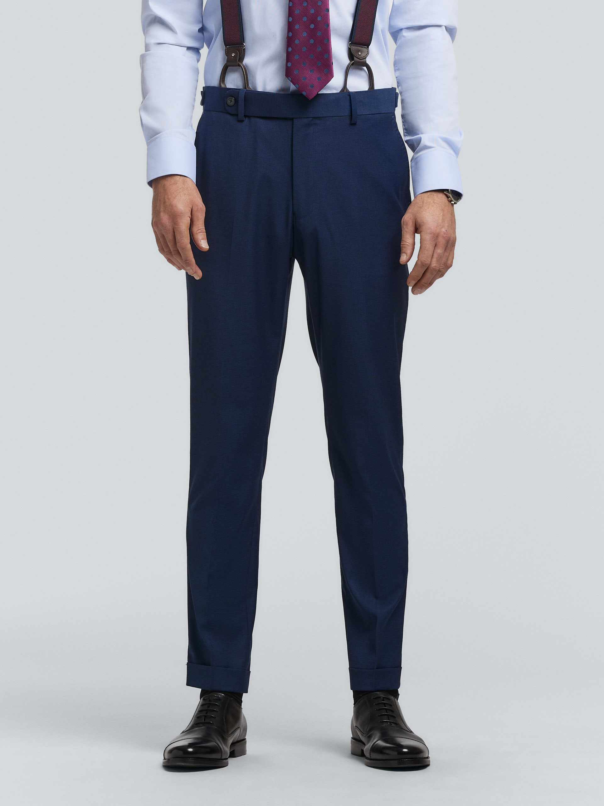 PANTALON NAPOLI MICROCHECKS AZUL