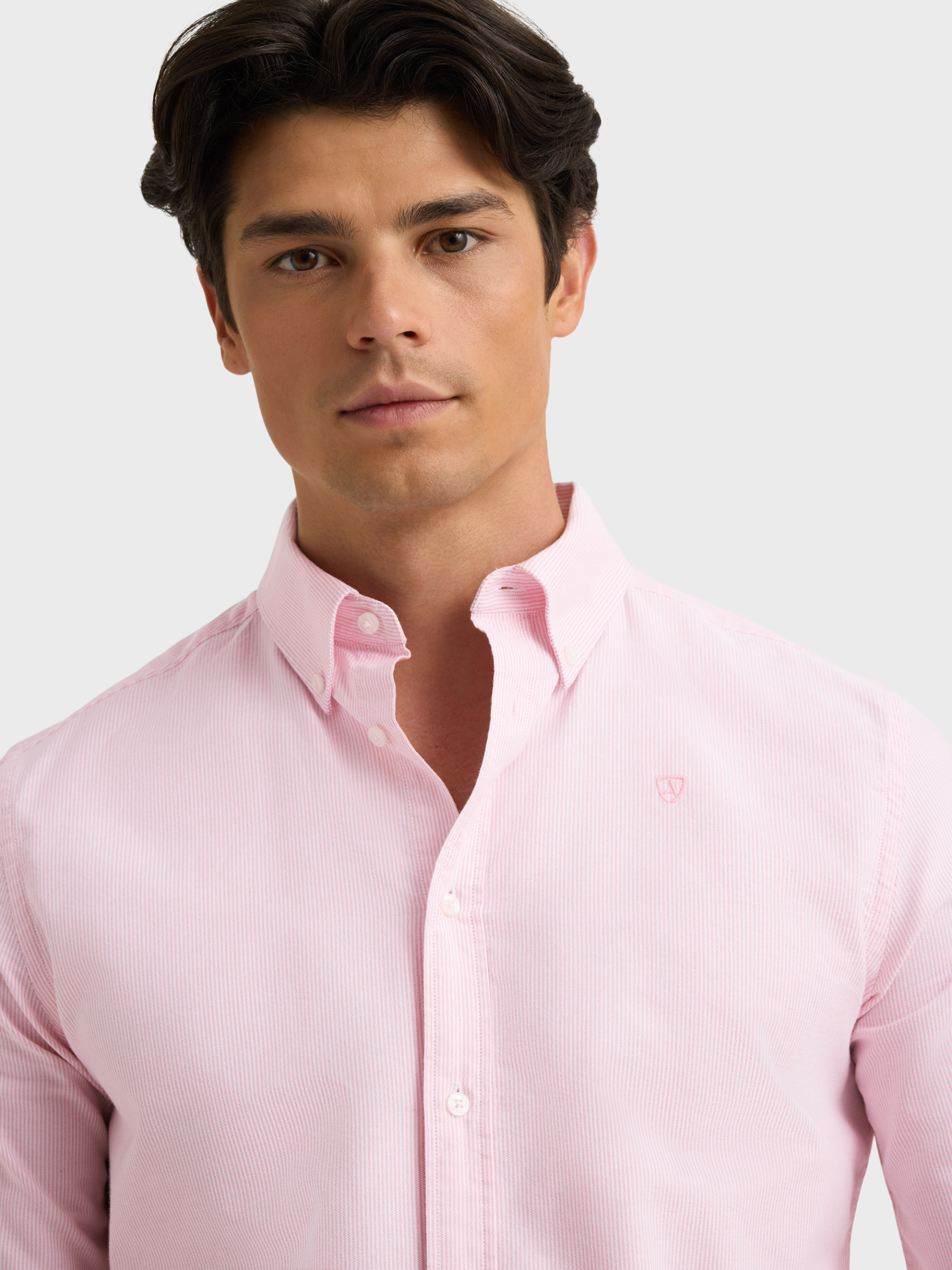 CAMISA OXFORD MIL RAYAS CORAL
