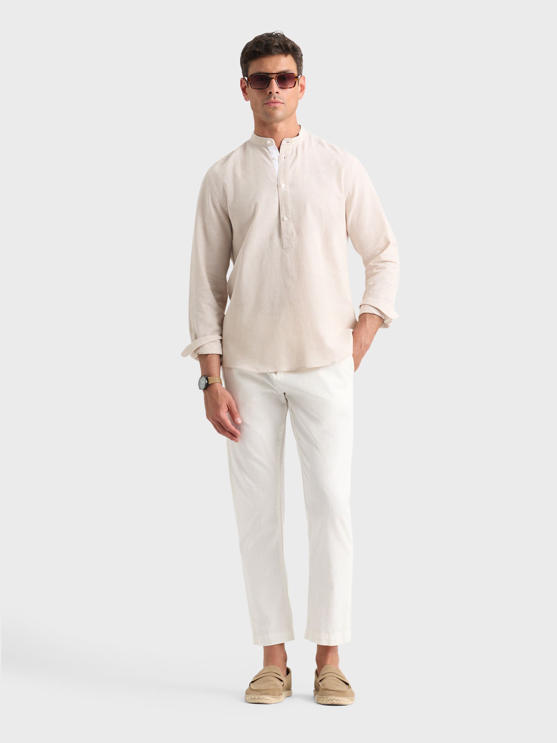 POLERA LINO MAO CONTRASTE