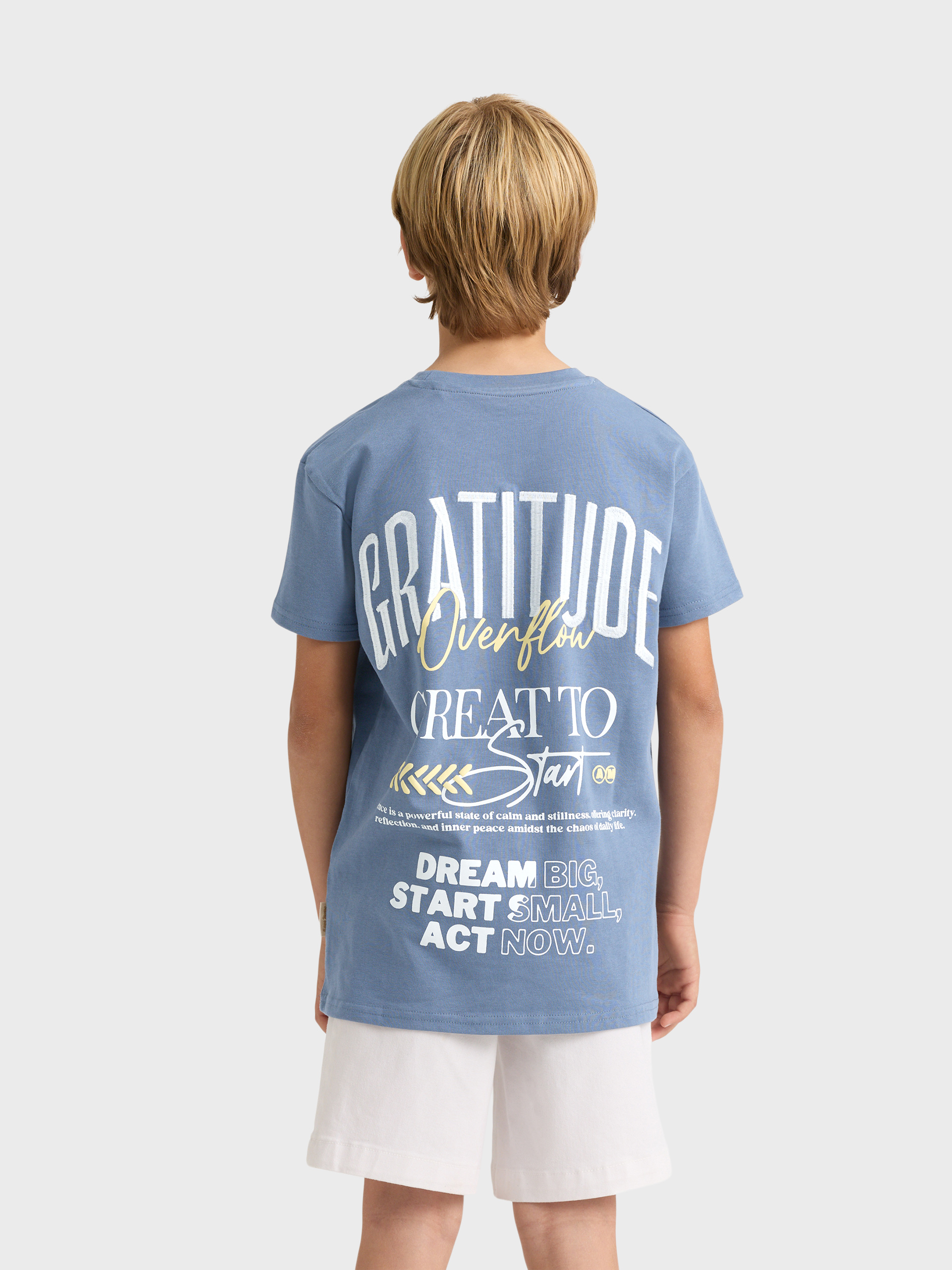CAMISETA GRATITUDE KIDS AZUL
