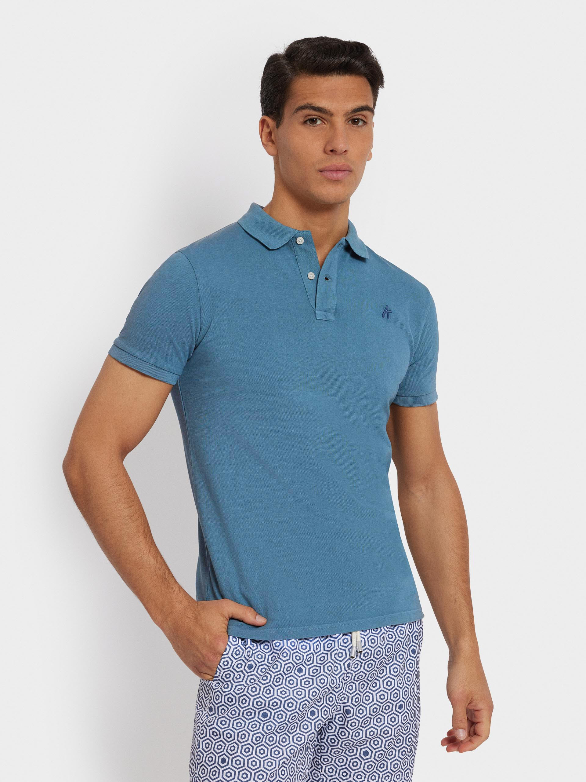 POLO GARMENT DYE AZUL