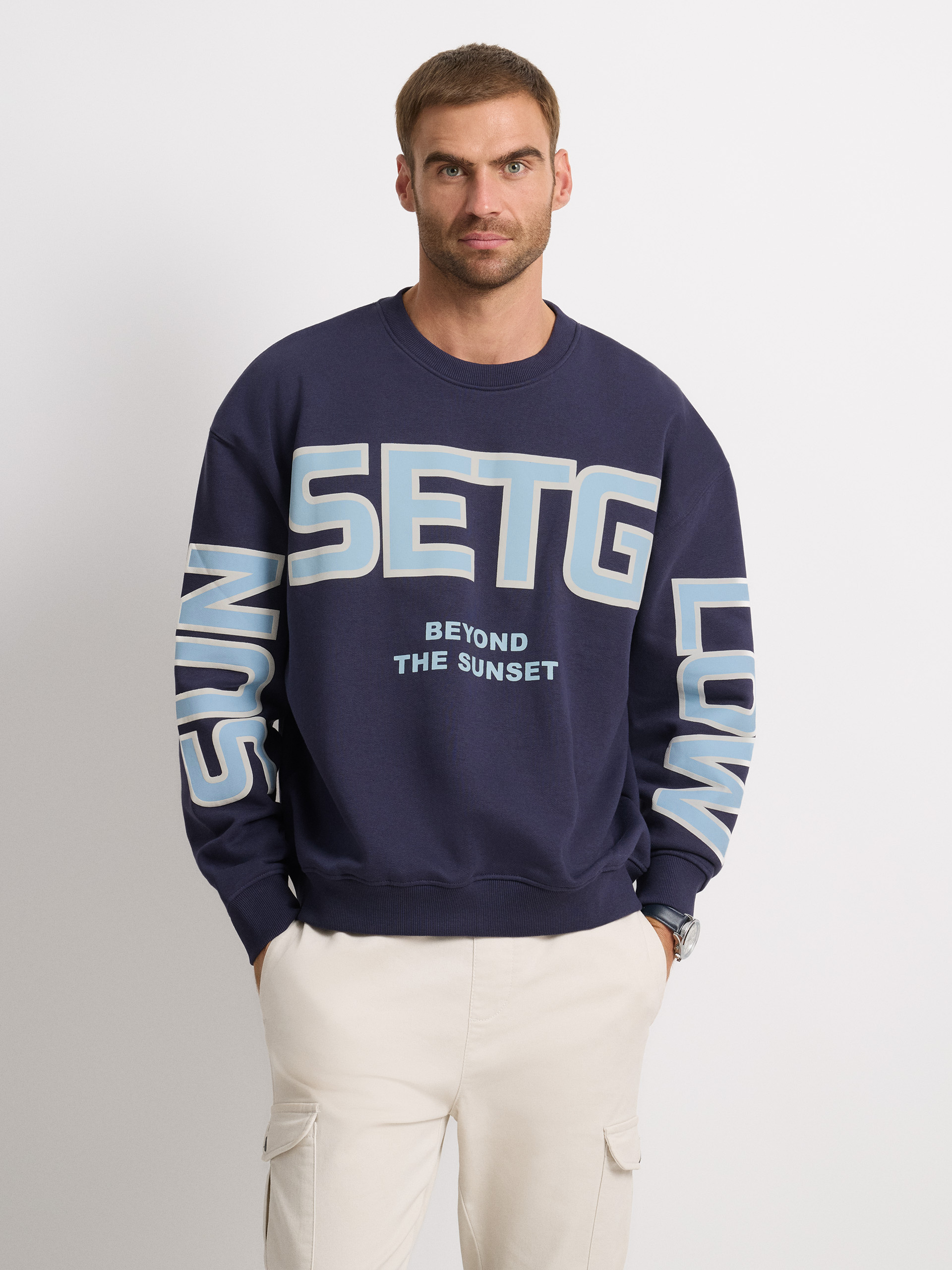 SUDADERA SUNSET AZUL MARINO